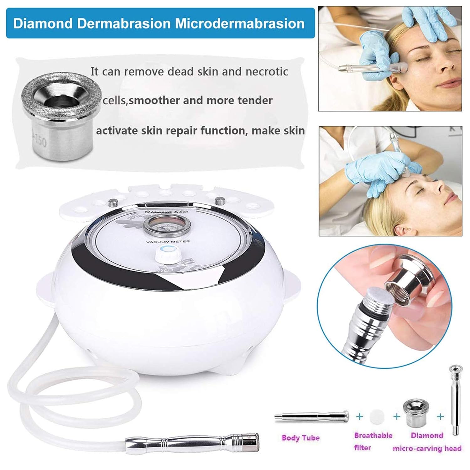 Diamant Mikrodermabrasion Dermabrasion Maschine, 3 in 1 Professionelle – Bild 3
