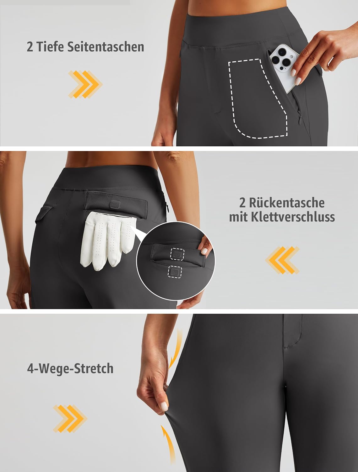 Jogginghose Damen Golfhosen Sommer Kurzgröße Trainingshose – Bild 4