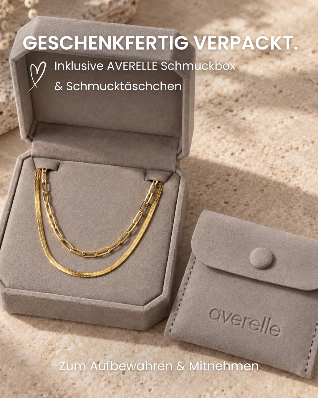 Goldkette Damen Layering Kette Gold wasserfest 18K vergoldet – Bild 7