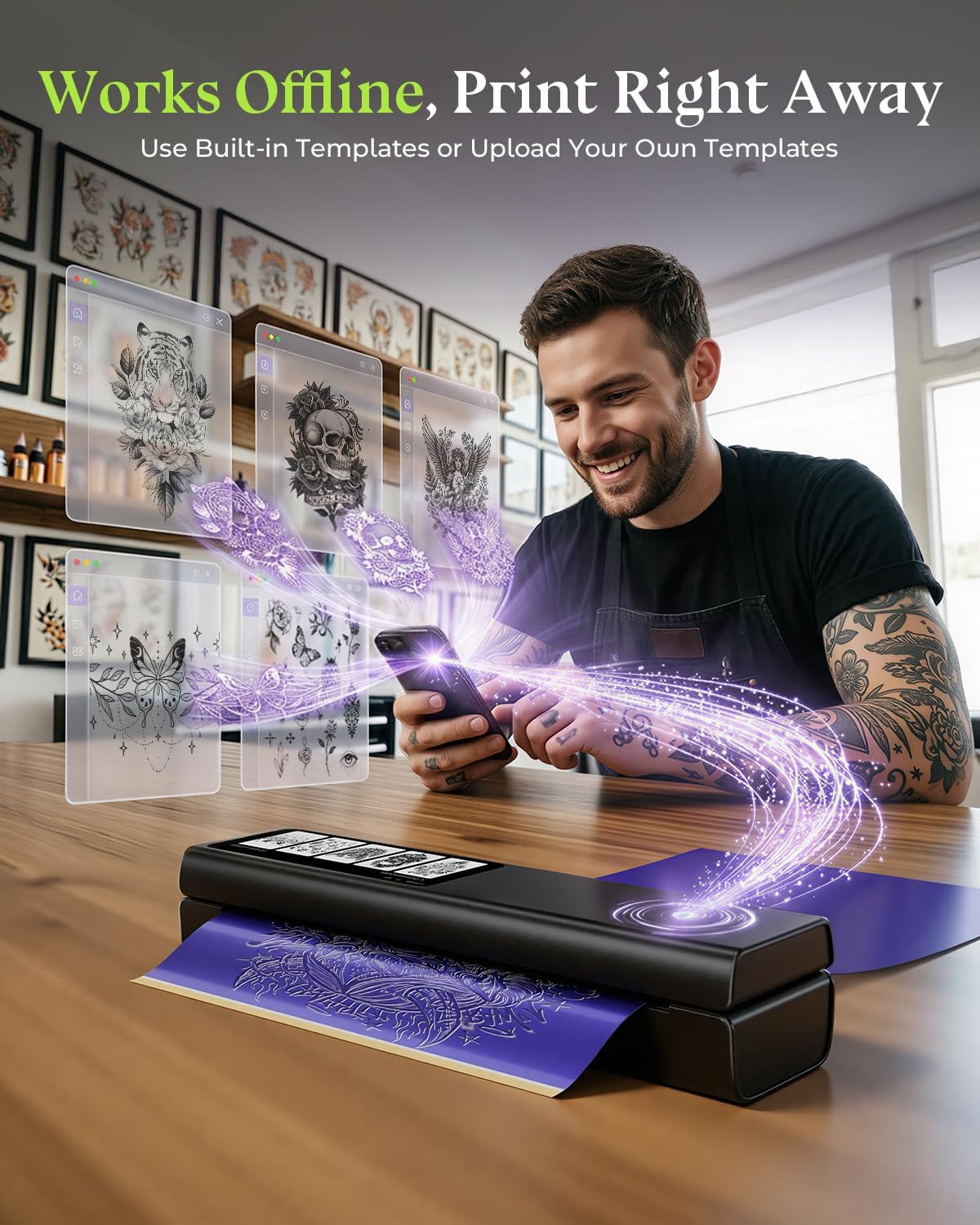 Phomemo L85 Tattoo Stencil Drucker mit 5-Zoll Touchscreen Professioneller – Bild 6