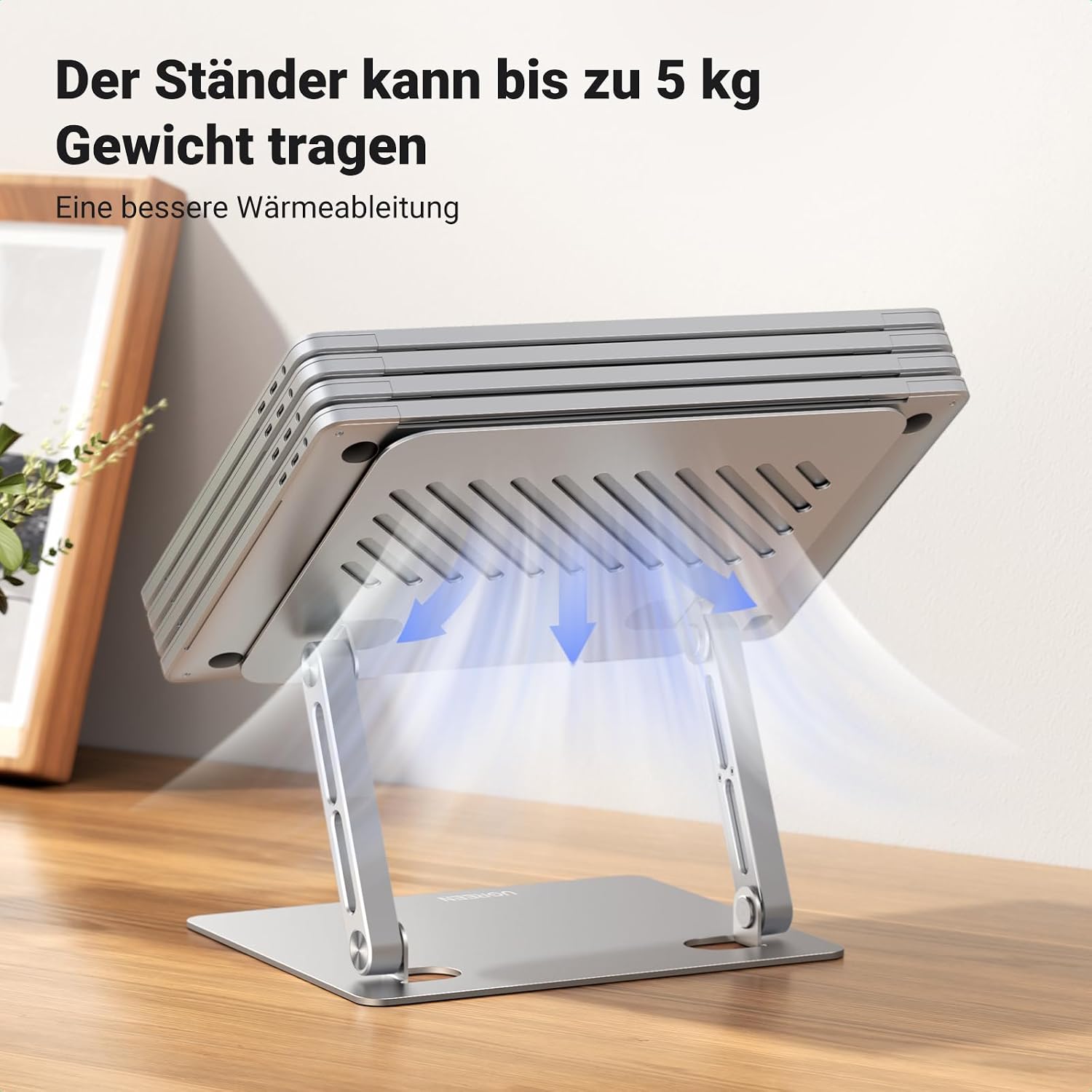 UGREEN Laptop Ständer Aluminium Höhenverstellbarer Laptop Stand 10-17.3" – Bild 3