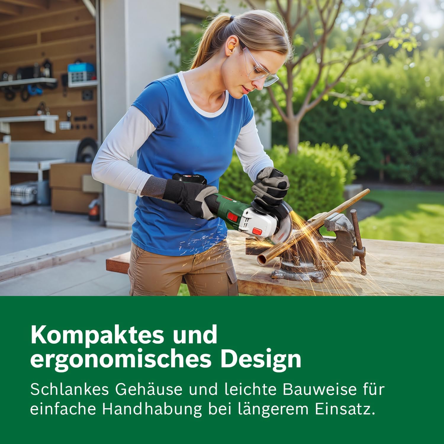 Bosch 18V System Akku-Winkelschleifer PWS 18V-70 (Für kleine bis mittlere Trenn- und Schleifarbeiten; Scheibendurchmesser: 115 mm) – Bild 5