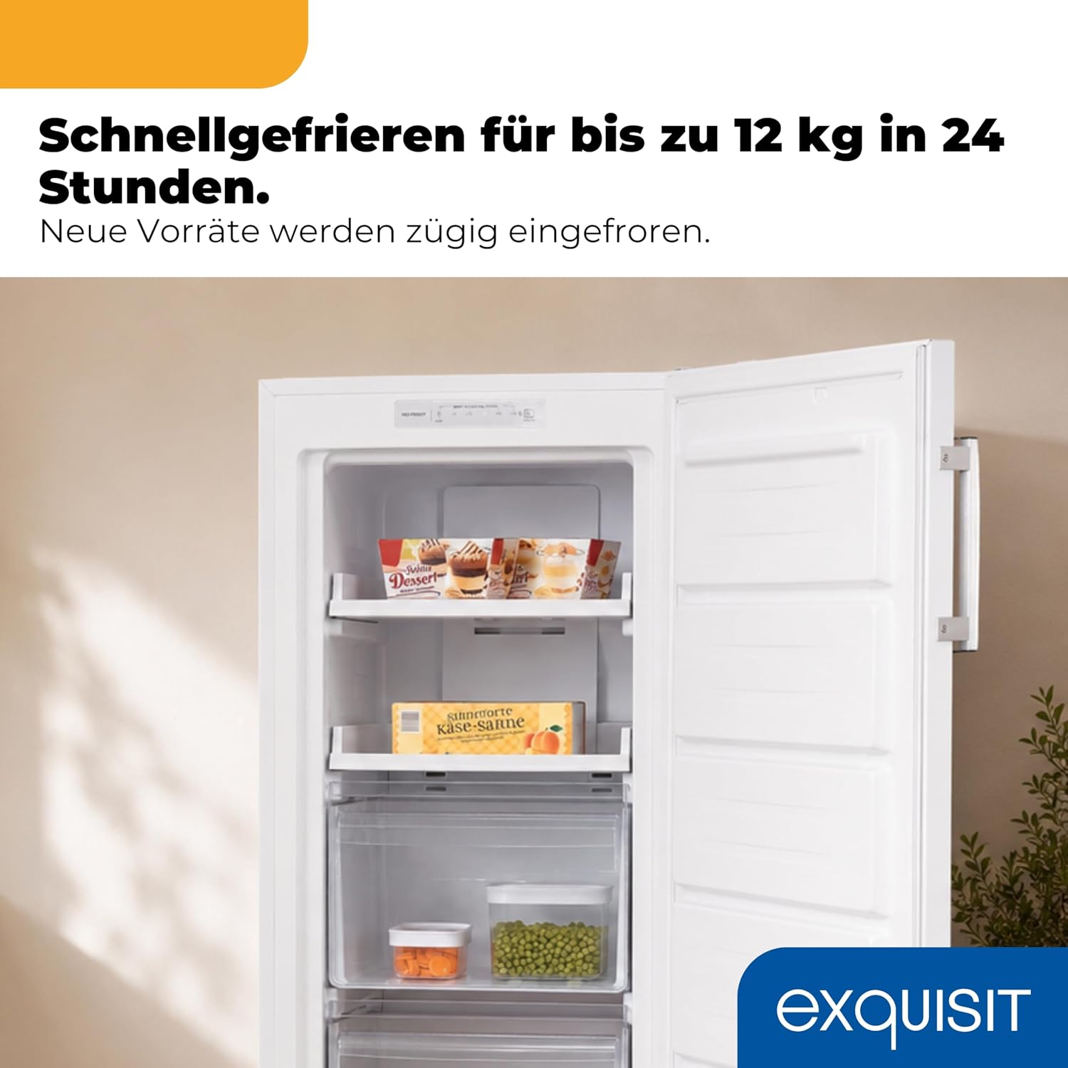 Exquisit GS5231-NF-H-040C Gefrierschrank - 161 l - NoFrost - Weiss – Bild 6