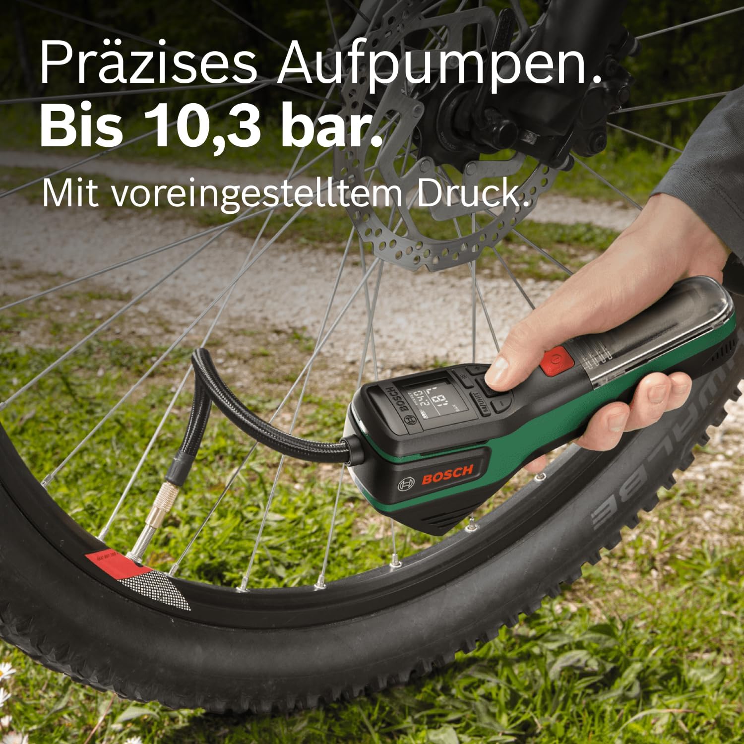 Bosch PNEO elektrische Fahrradpumpe mit 3 Ah Akku, 10,3 bar, 150 PSI – Bild 5