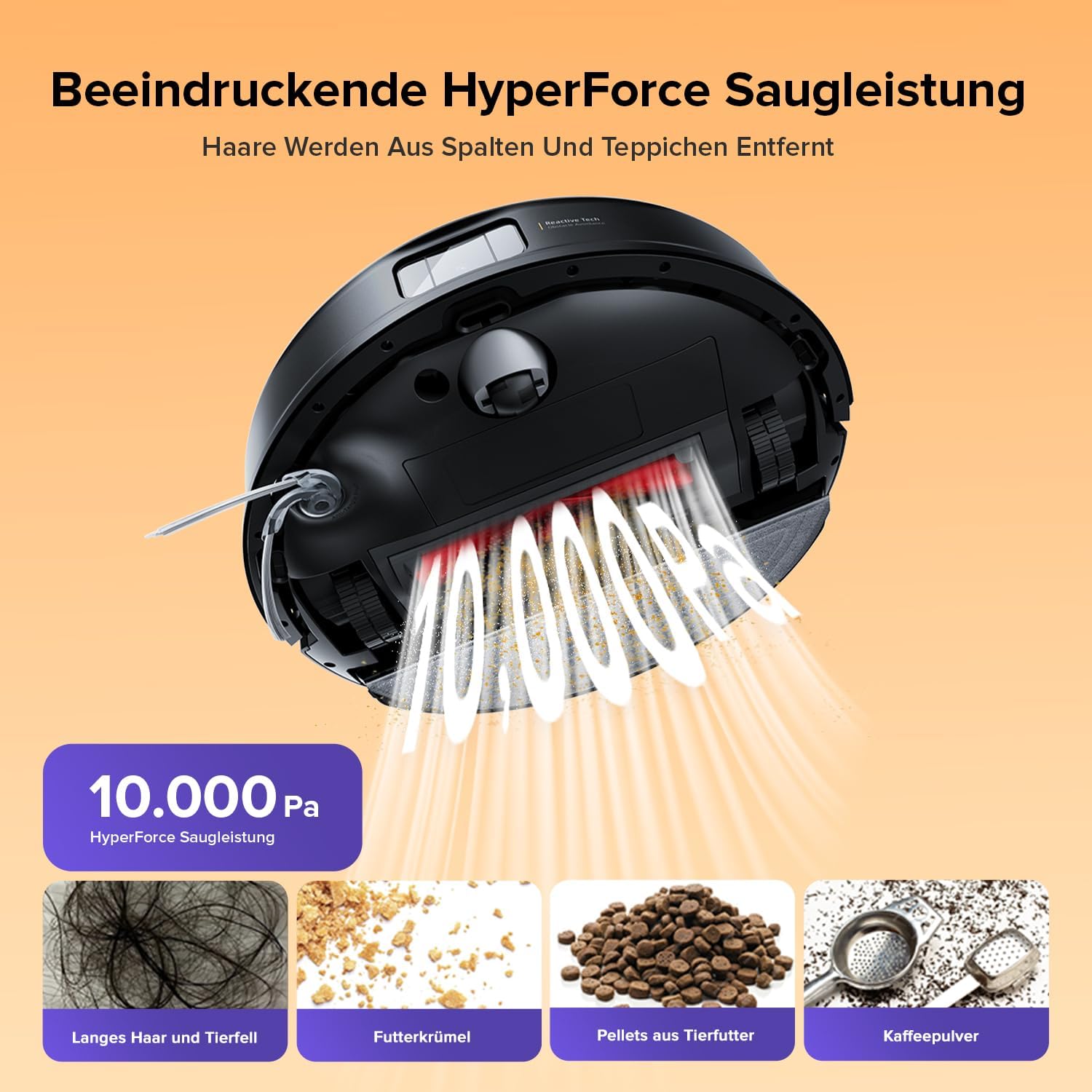 roborock Q10 S5-Set Saugroboter mit Wischfunktion, 10.000 Pa Saugkraft – Bild 2