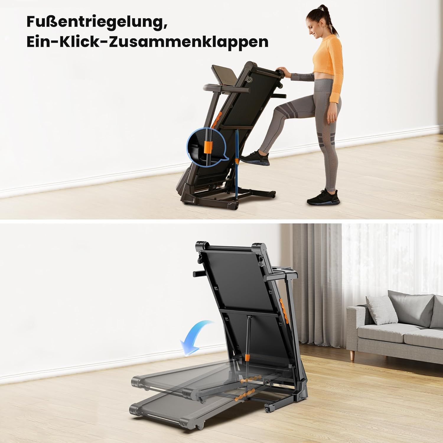 JAGJOG Laufband klappbar mit 15% Auto-Steigung – Bild 10