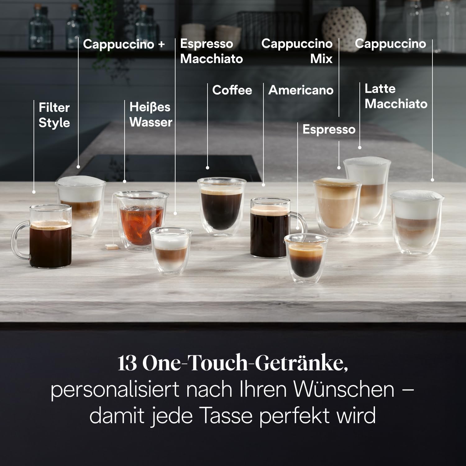 De'Longhi Magnifica Evo Next - Kaffeevollautomat 13 Getränke Titan – Bild 4