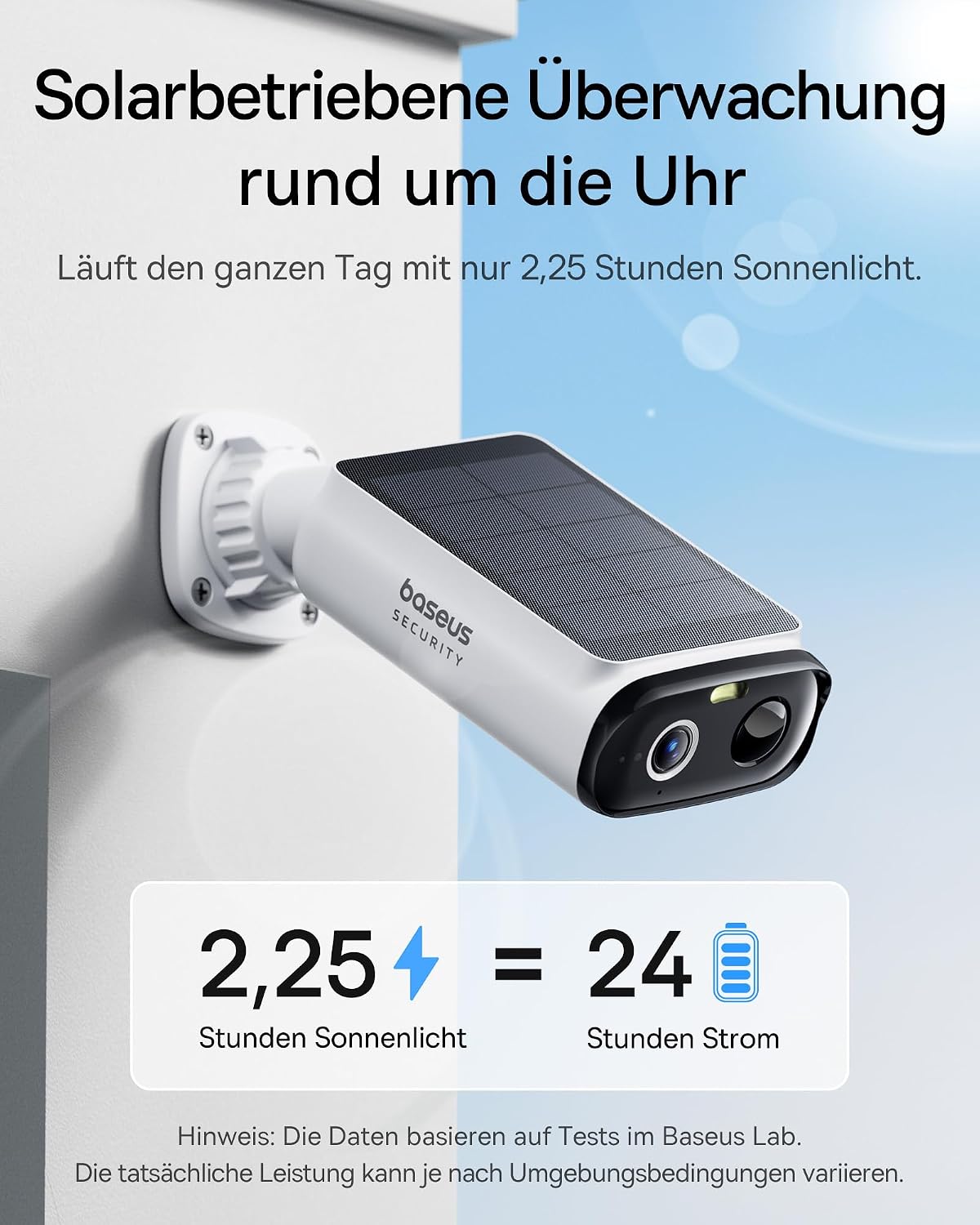 Baseus Security S1 Lite Solocam Überwachungskamera Aussen Solar Akku WLAN, IP67 Wetterfest, Kamera Überwachung Kabellos Außen 2K 135°, Farbnachtvision, Keine Gebühren, Kompatibel mit Alexa & Google – Bild 2