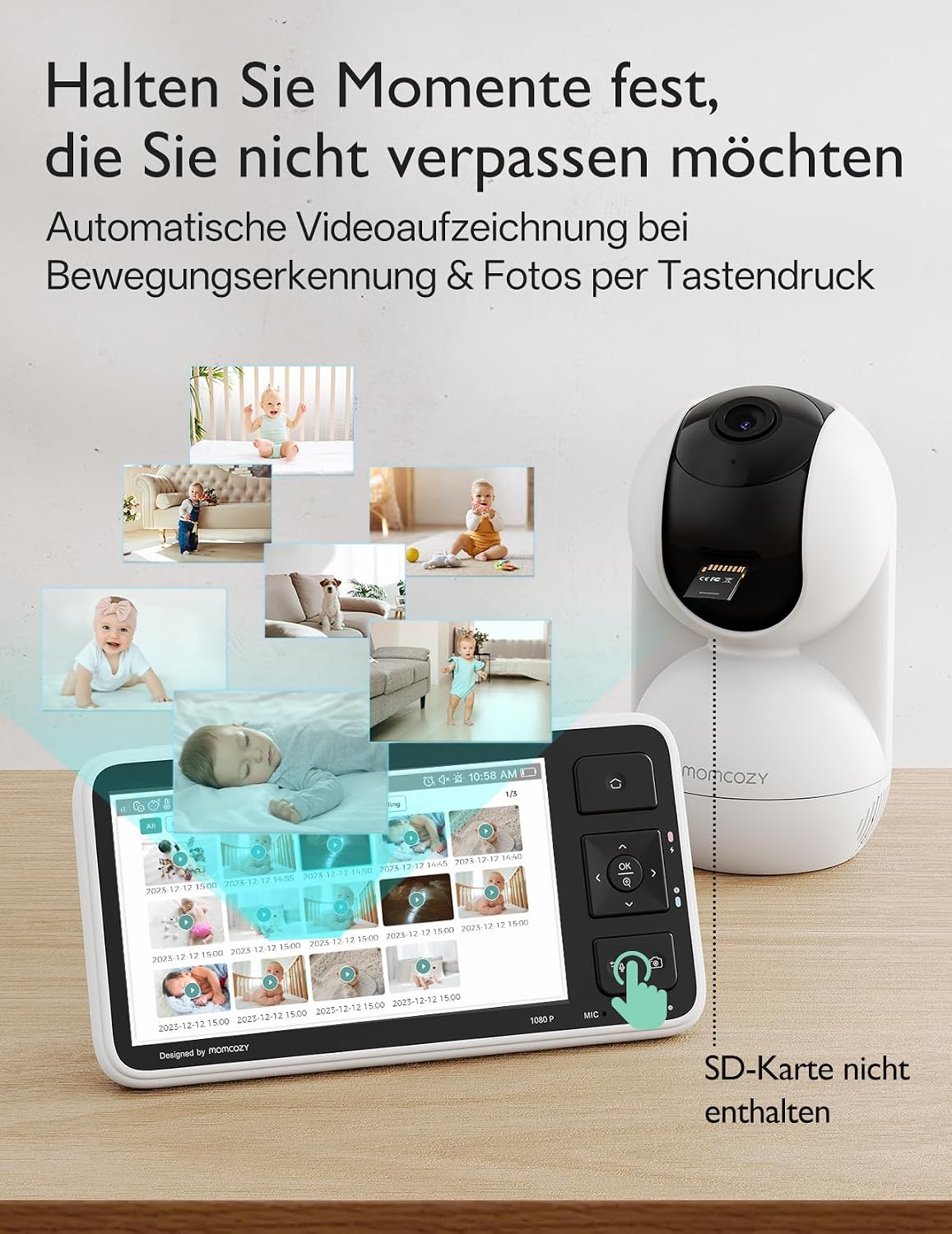 Momcozy BM03 Babyphone mit Kamera ohne WLAN, 5.5 Zoll Baby Monitor – Bild 6