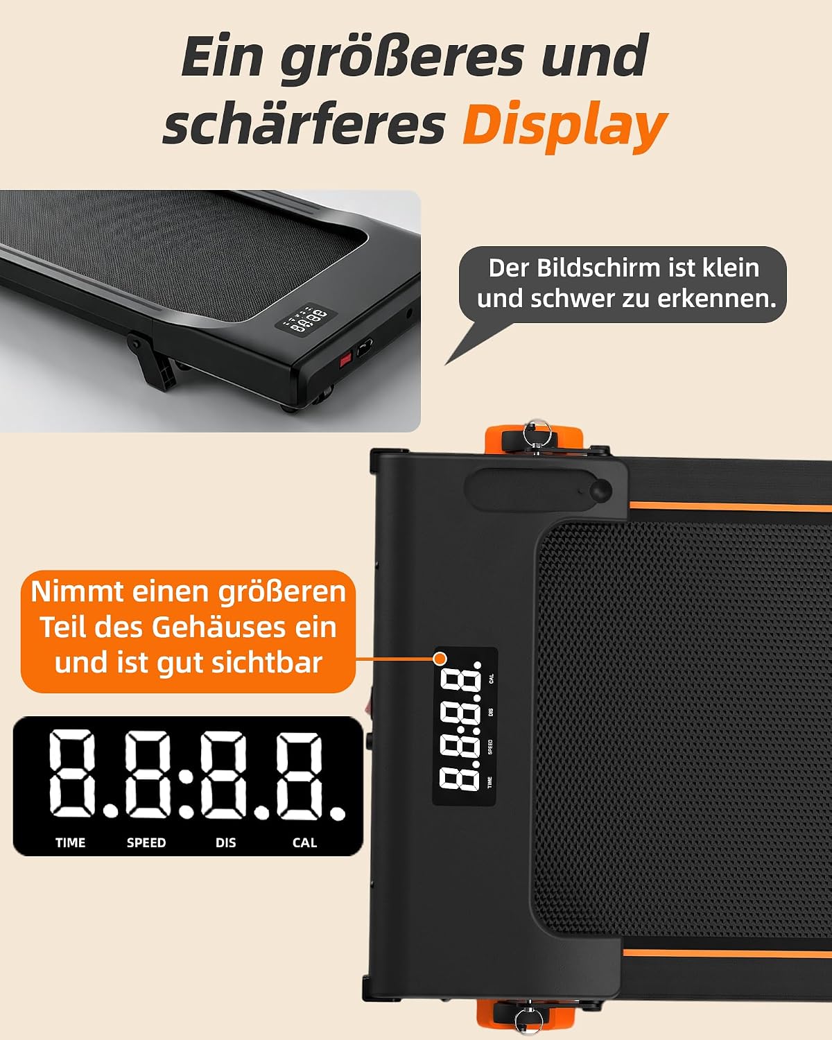Lichico 3-in-1 Walking Pad mit 0-12% Steigung, Laufband für Zuhause Klein – Bild 4