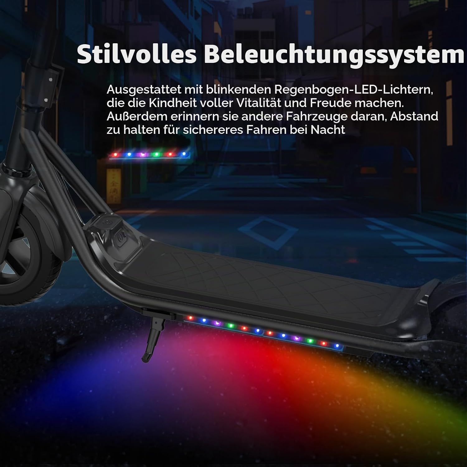 EVERCROSS E6 E Scooter Kinder,Bluetooth-Musik,bis 20KM Reichweite – Bild 6