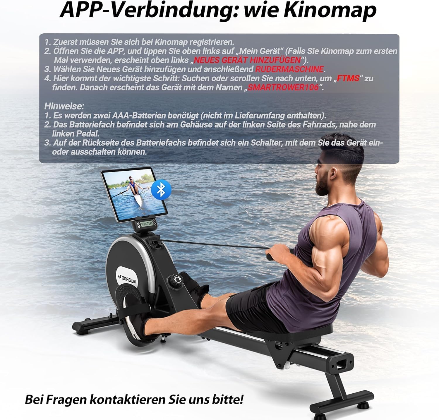 DMASUN Rudergerät für Zuhause, 16/32 Widerstandsstufen, Leise Magnetbremse – Bild 7