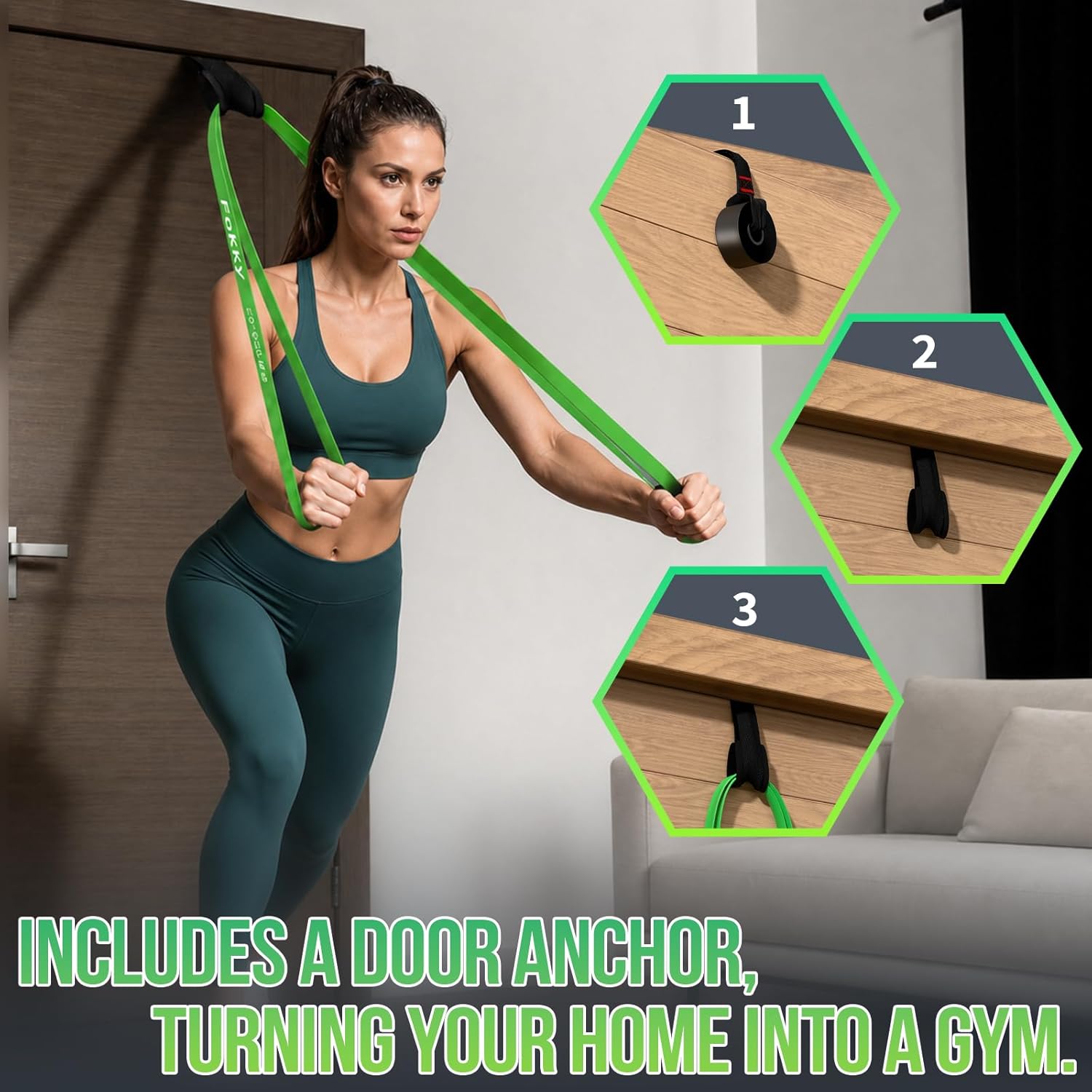 Fokky Fitnessbänder Resistance Bands Set, 4 Stufen Widerstandsbänder – Bild 5