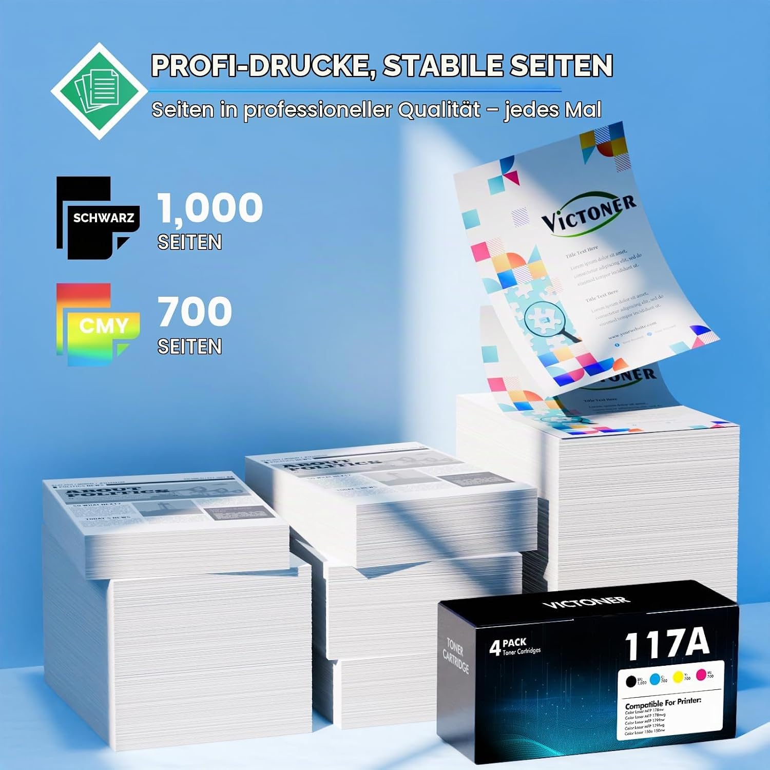 117A Toner Kompatibel für HP Color Laser MFP 178nwg 179fwg 178nw Mit Chip – Bild 3