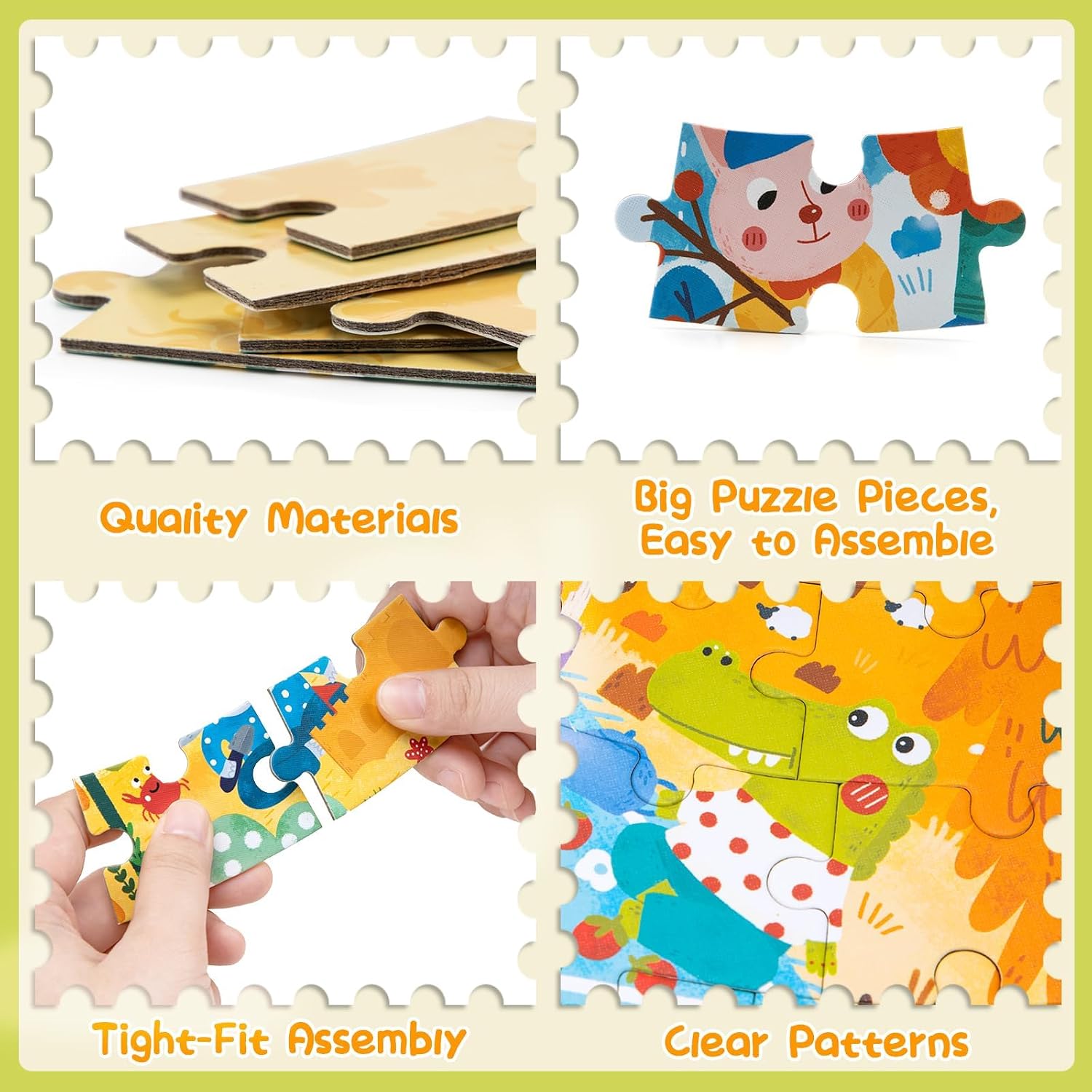 Kinderpuzzle ab 3 4 5, Saisonale Waldtiere, 88 Teile, Rund 3-7 Jährige Kinder Puzzle Spielzeug, Puzzle für Jungen und Mädchen 8-10 Jahren Geburtstagsgeschenk – Bild 4