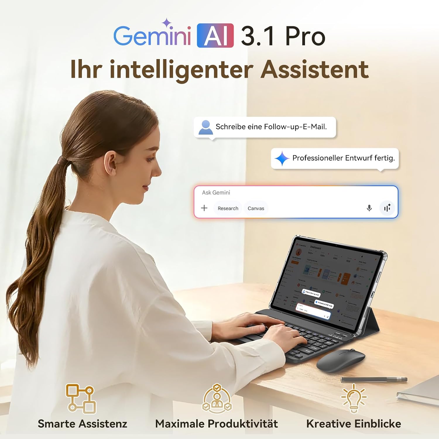 11,5 Zoll Android 16 Tablet mit Tastatur-Bundle, 2.8K BOE Display – Bild 4