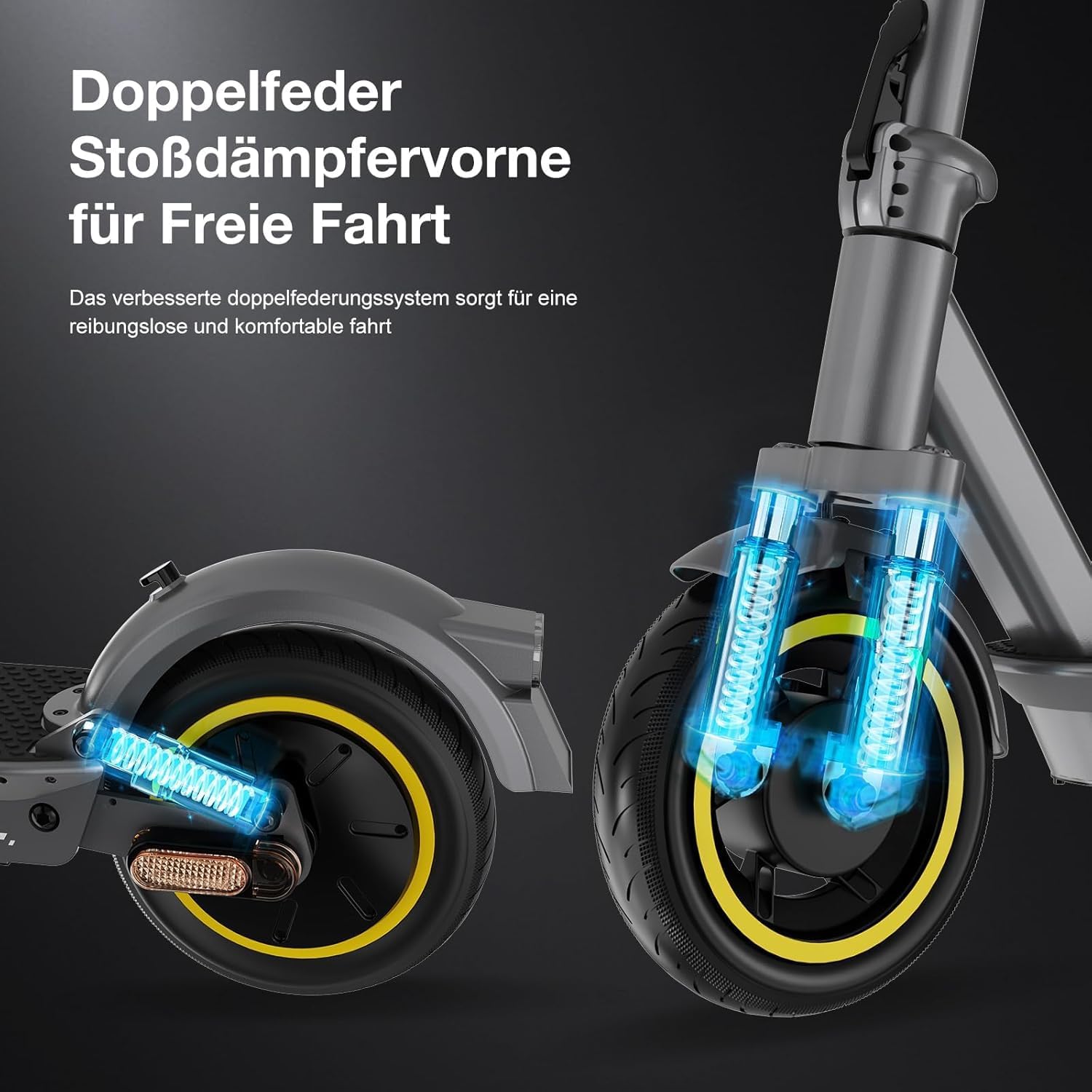 EVERCROSS E Scooter mit ABE, 500 W Motor, bis 80 KM Reichweite,Faltbar – Bild 4
