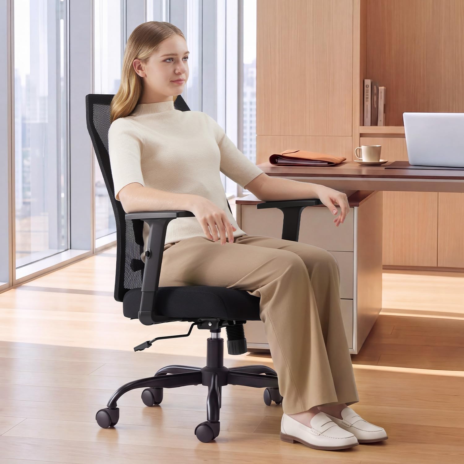 SIHOO M109 Bürostuhl mit Lordosenstütze, Schreibtischstuhl Ergonomisch Büro – Bild 11