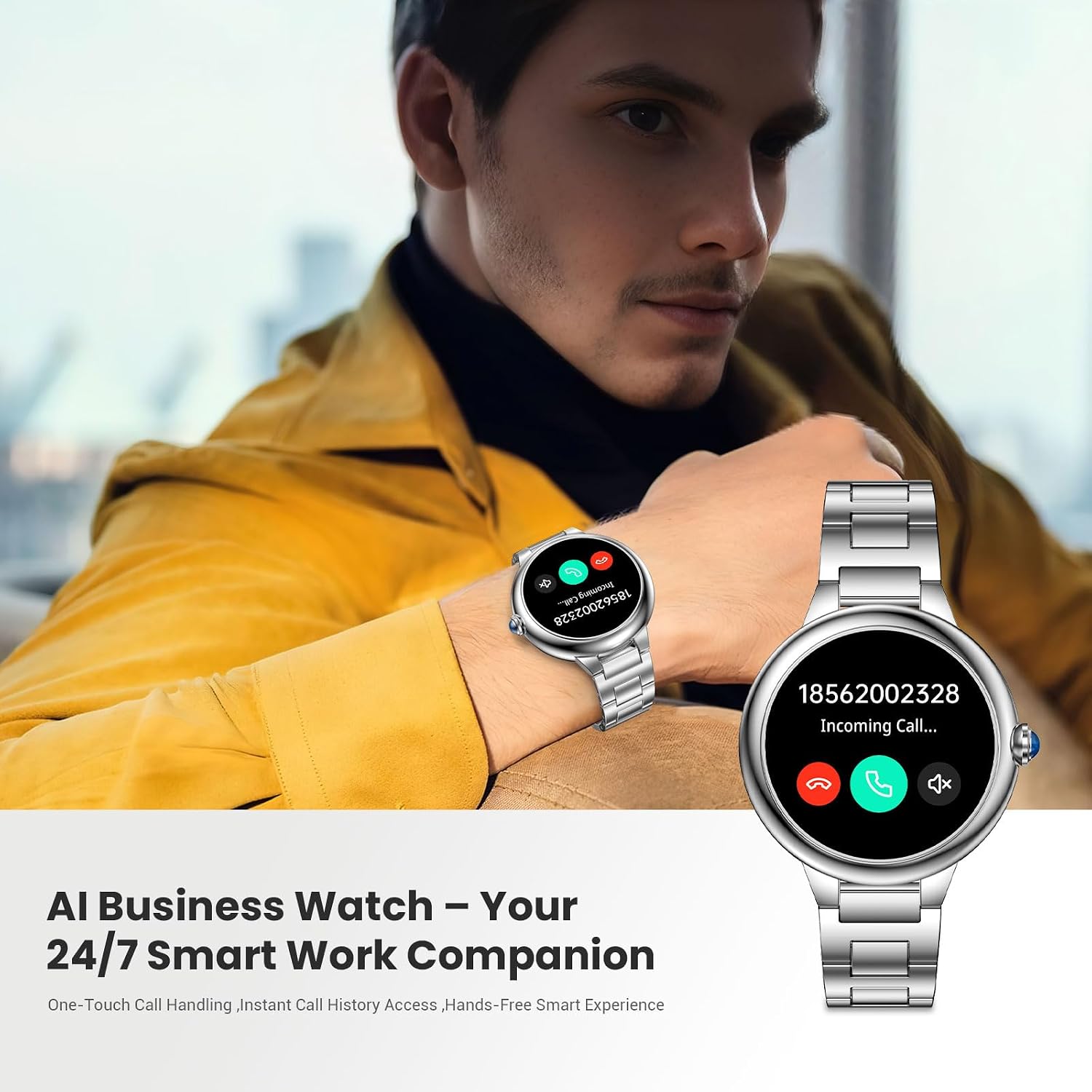 2026 Smartwatch Herren Damen, DAGPT, 1.19" Fitnessuhr Damen, 100+Sportmodi IP67 Wasserdicht Sportuhr, Smart Watch mit Schrittzähler, Herzfrequenz, SpO2, Schlafmonitor, Uhren für iOS Android Silber – Bild 7