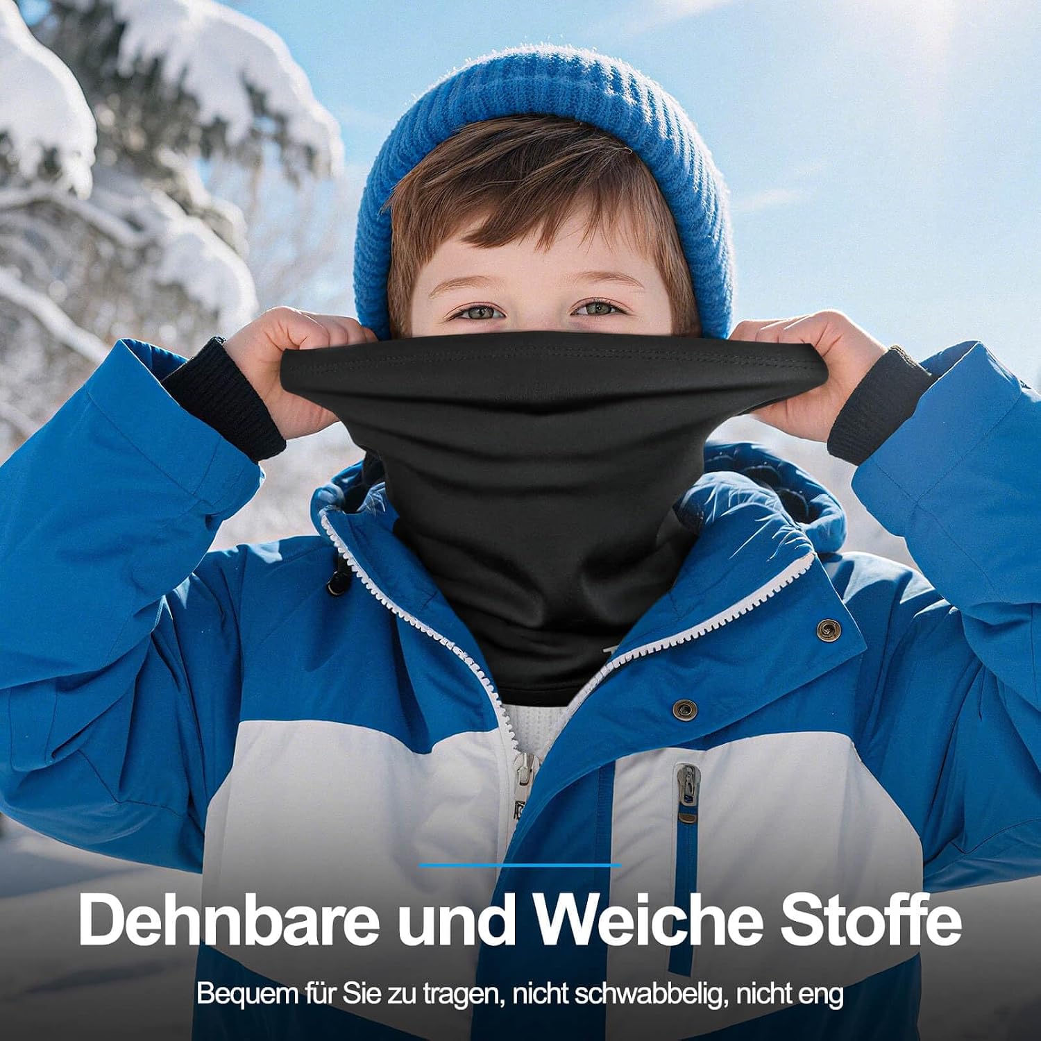 Tavaler Shlauchschal Kinder Winter 2 Stück Halswärmer Multifunktionstuch – Bild 3