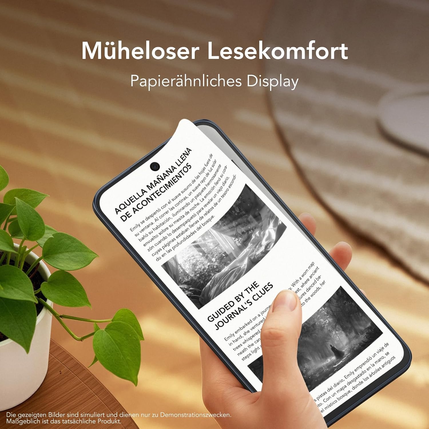 TCL NXTPAPER 70 Pro 5G Android Smartphone mit 6,9 Zoll Natürlichem Licht Display,NXTPAPER 4.0,120Hz FHD+,50MP 1.0um OIS Kamera, MuseFilm, 8GB RAM+256GB ROM, Bequemes Lesen, AI-Produktivität – Bild 4