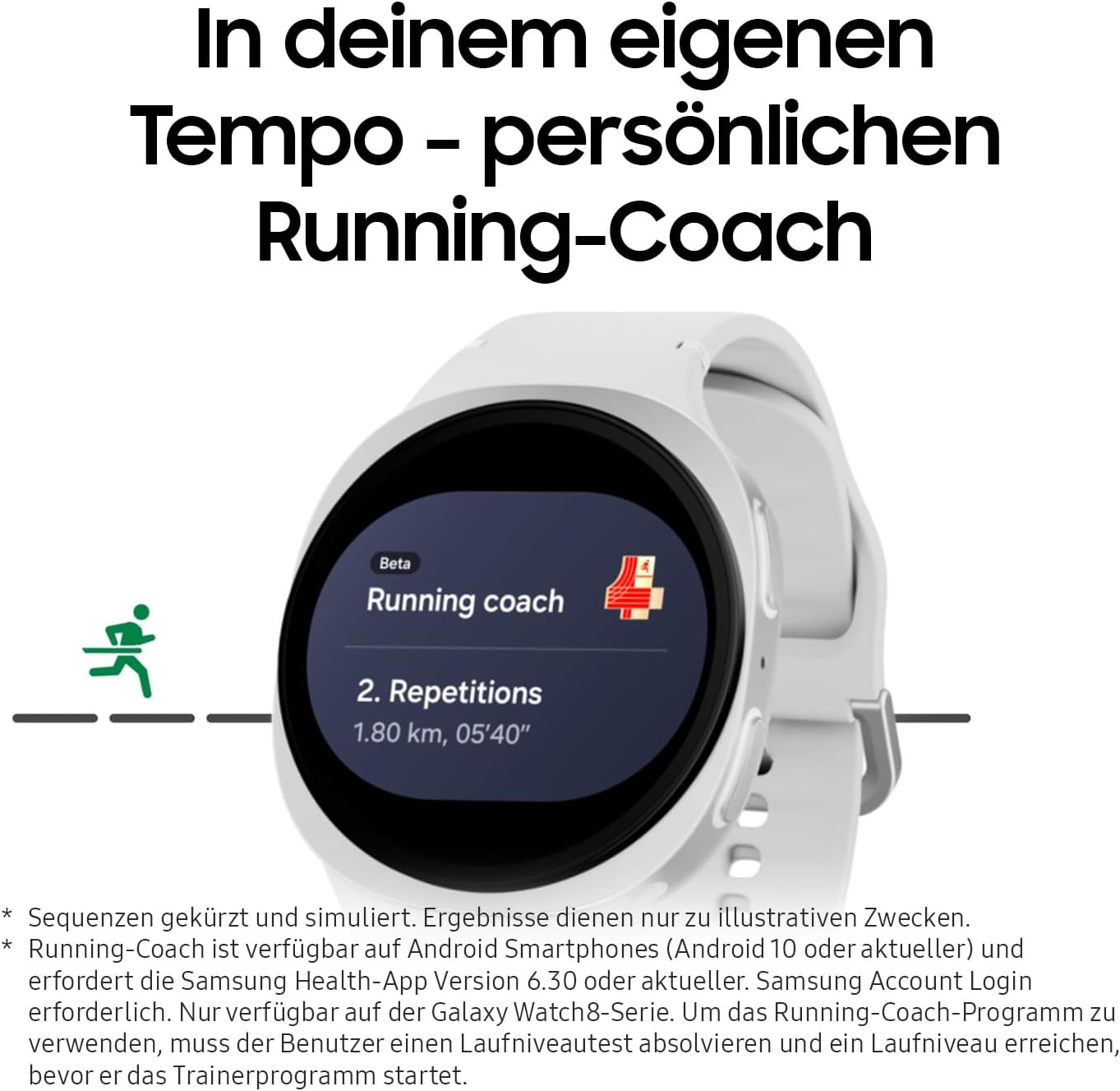 Samsung Galaxy Watch8 Smartwatch mit Galaxy AI, Fitness-Uhr und Fitness-Tracker, Sport Band, Wellness- und Schlaf-Coaching, 40 mm, Bluetooth, Graphite, 3 Jahre Herstellergarantie – Bild 6