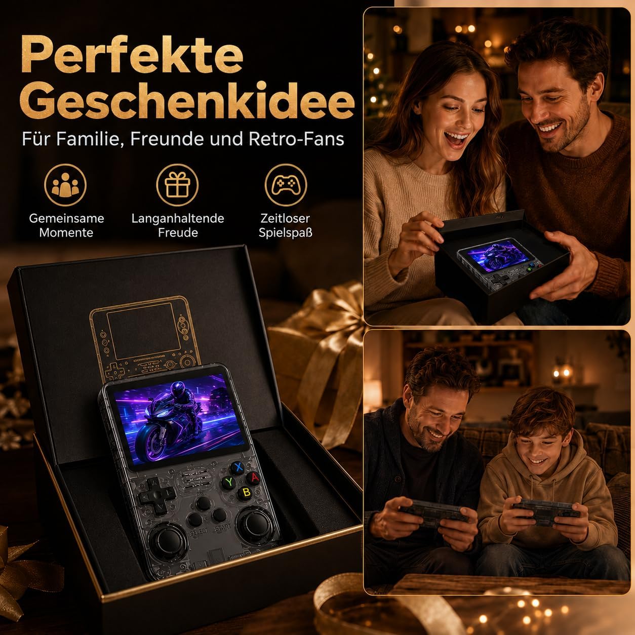 Retro Handheld Konsole 3,5" IPS Spielkonsole (Schwarz) – Bild 7