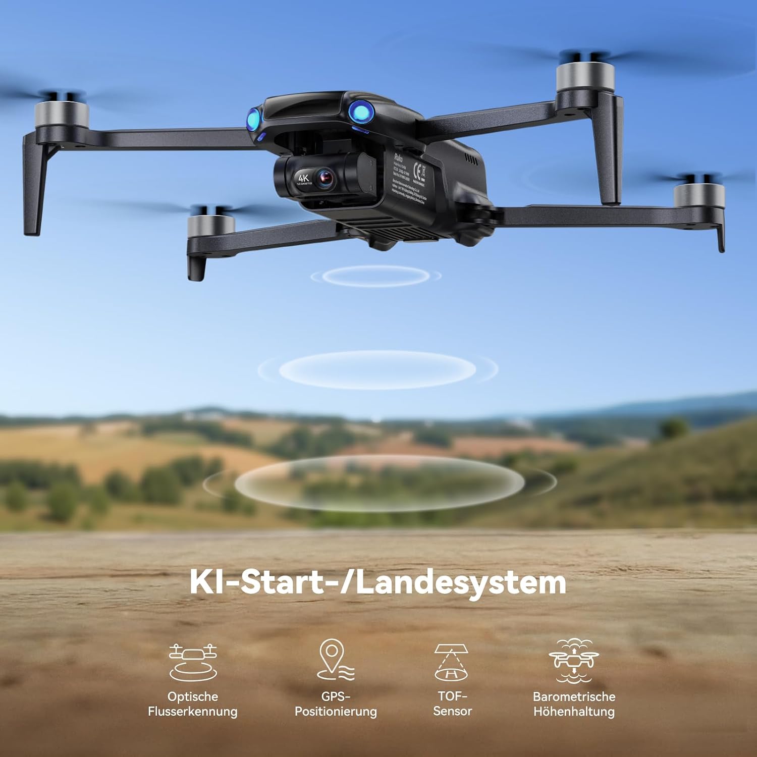 Ruko U11MINI 4K Drohne mit Kamera Professionelle, leicht, 8K-Fotos, Schwarz – Bild 7