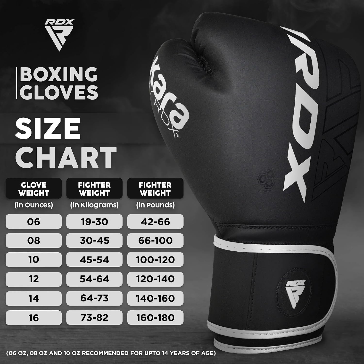 RDX Boxhandschuhe, Muay Thai Kickboxen Sparring, Maya Hide Leder Kara Boxing Gloves Männer Damen, Boxsack Punchinghandschuhe, Kickboxhandschuhe MMA Kampfsport Training Adult 8 10 12 14 16 18oz – Bild 3