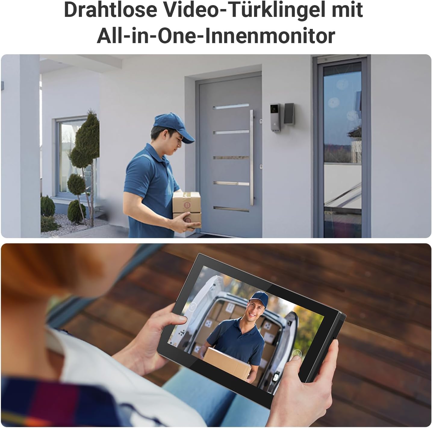 EZVIZ EP3x Kabellose Türklingel mit Smartem Bildschirm SD7, 2K & 2MP – Bild 2