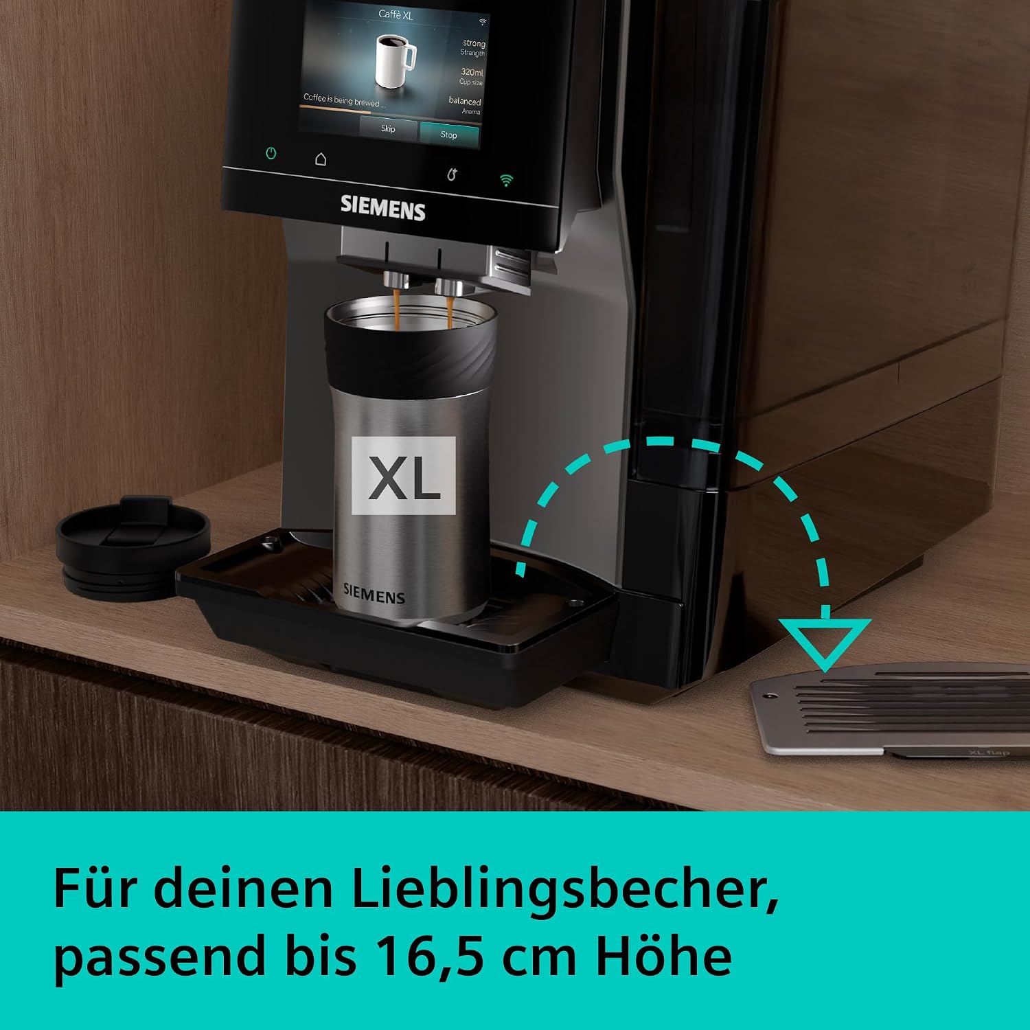 Siemens Kaffeevollautomat EQ700i Aroma, TP725E01, Grau, >40 Getränke – Bild 11