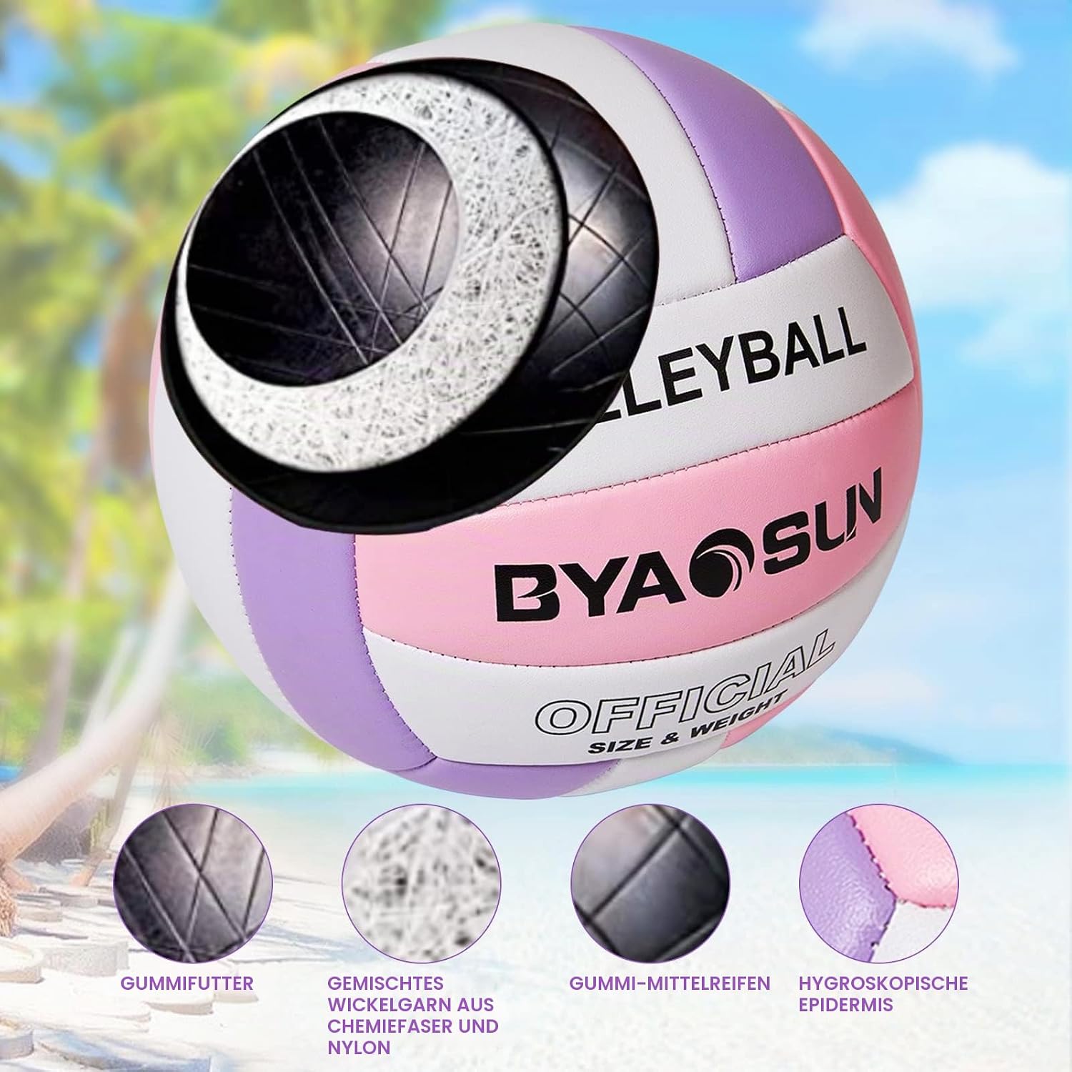 Volleyball,Beachvolleyball,Weicher Ball Größe 5 – Bild 8