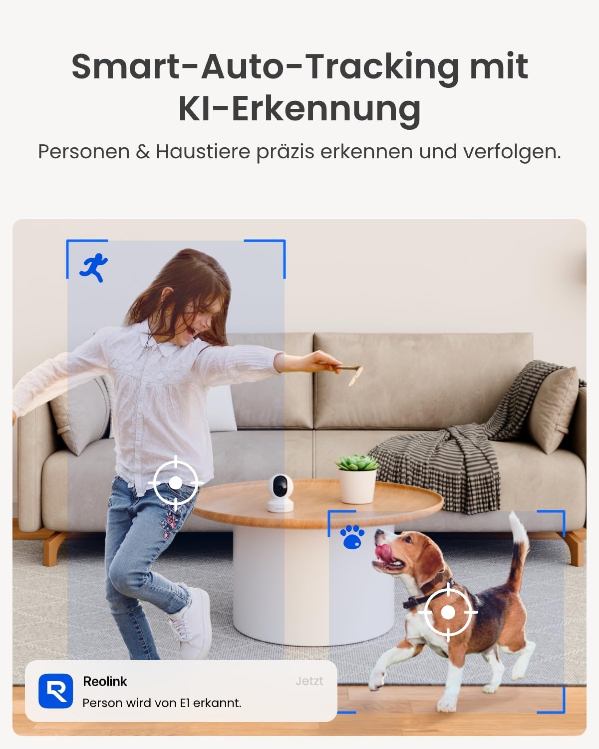 Reolink 2K Überwachungskamera Innen, 360°-Ansicht, Auto-Tracking – Bild 3