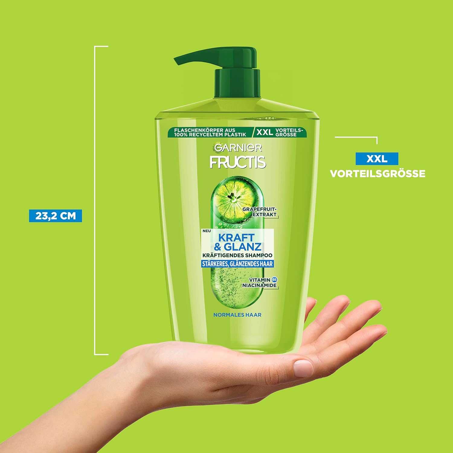 Garnier Fructis Kräftigendes Haarshampoo für mehr Glanz, 1000 ml – Bild 3