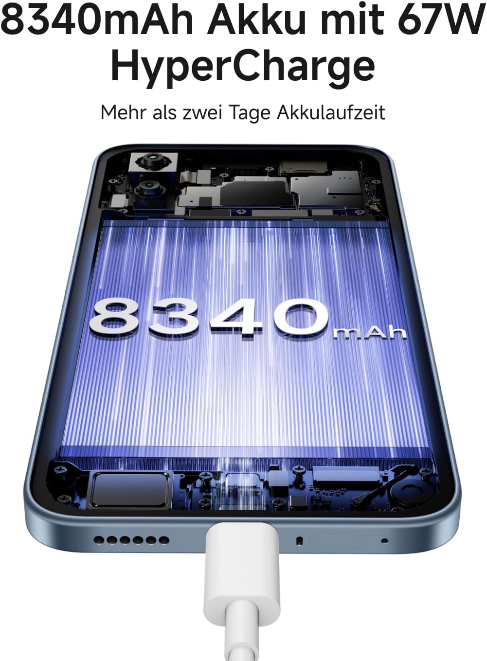 Xiaomi REDMI Note 17 Pro 5G, Smartphone 8+512 GB, Sky Blue, 8340 mAh Akku – Bild 5