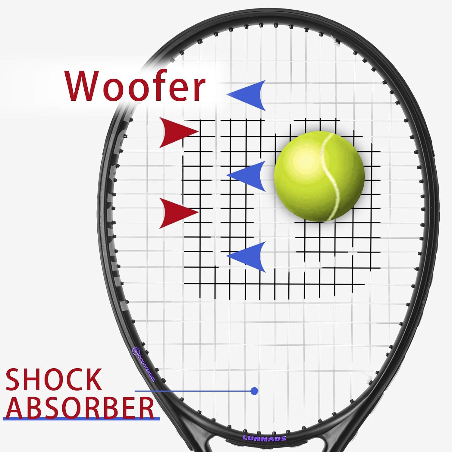 Tennisschläger für Erwachsene, 27 Zoll Leicht Tennisschläger mit Hülle, Geeignet für Damen Herren Anfänger und Fortgeschrittene – Bild 4