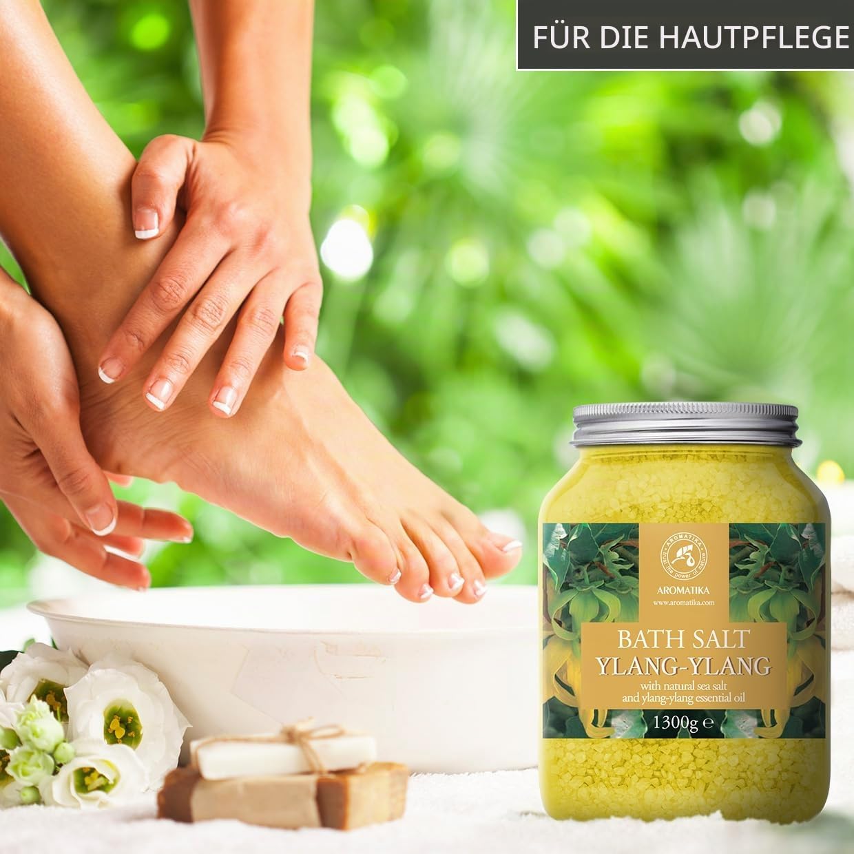 Badesalz Ylang Ylang 1300 g - Meersalz mit ätherischen Ylang Ylang Öl – Bild 6