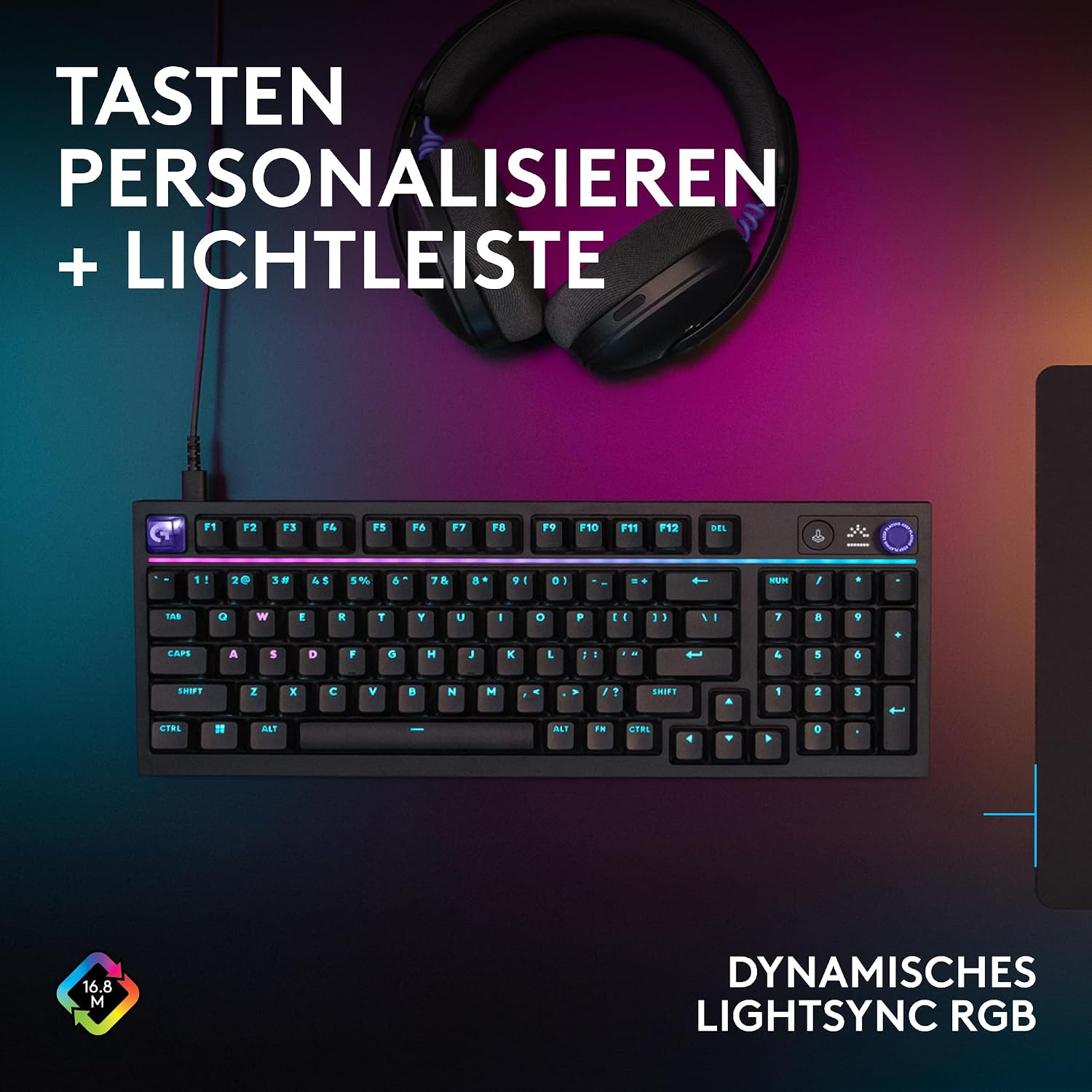 Logitech G G316 X 98 Gaming-Tastatur (Schwarz) – Bild 7