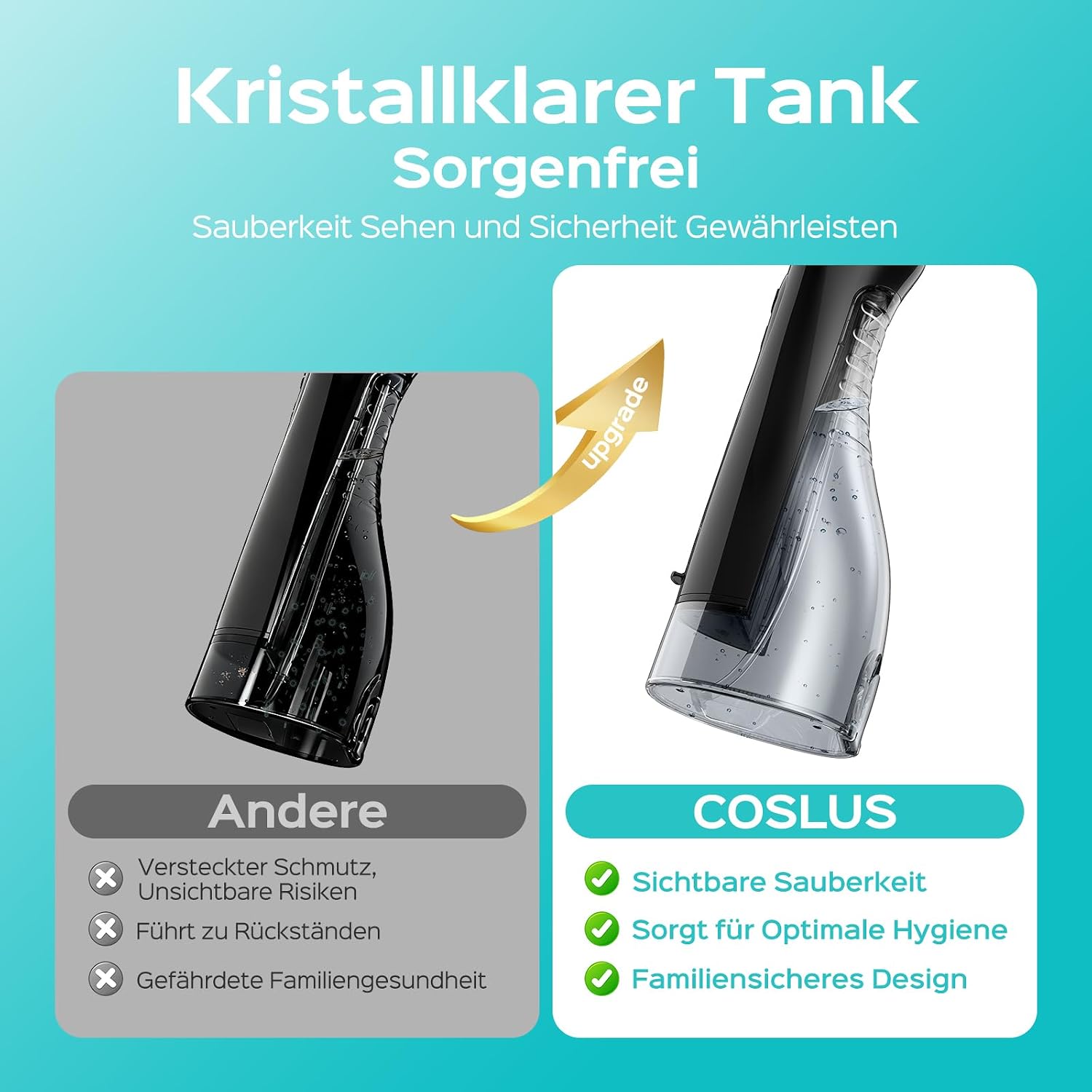 COSLUS Munddusche Kabellos Trragba Elektrische – Bild 5