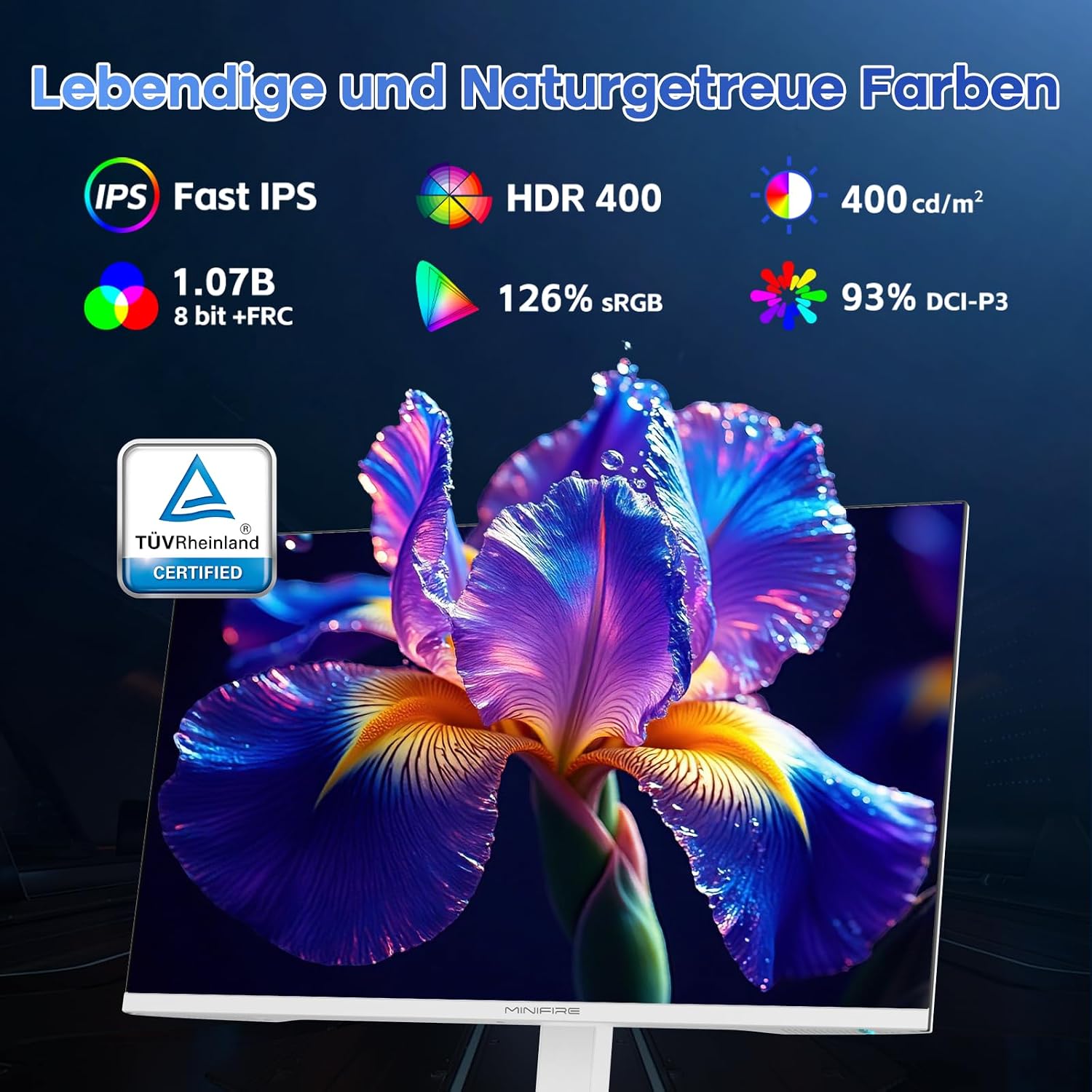 Minifire 27 Zoll 4K Gaming Monitor, UHD 160Hz/FHD 320Hz Dual Modus,Fast IPS – Bild 4