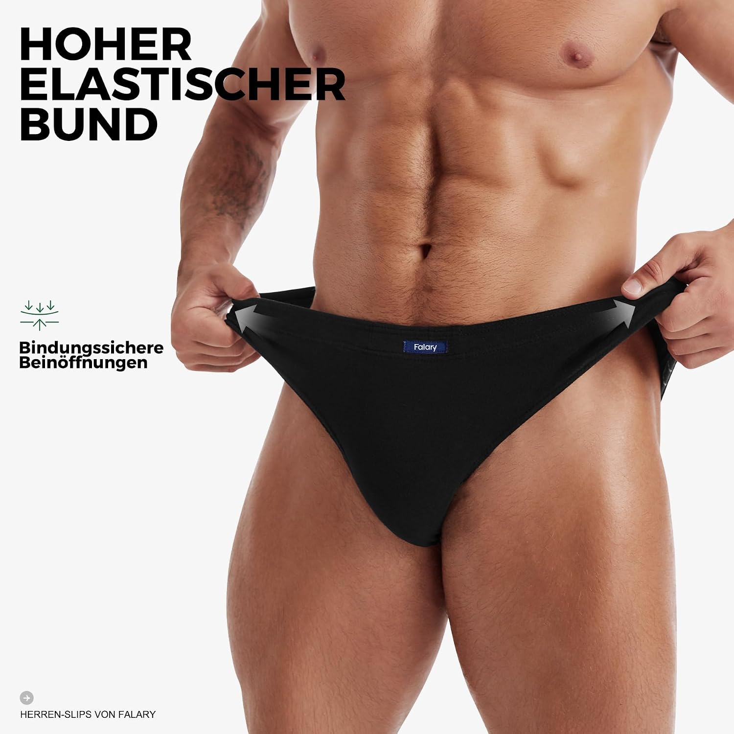 FALARY Herren Slip Baumwolle Unterhosen Männer 6/12er Pack – Bild 4