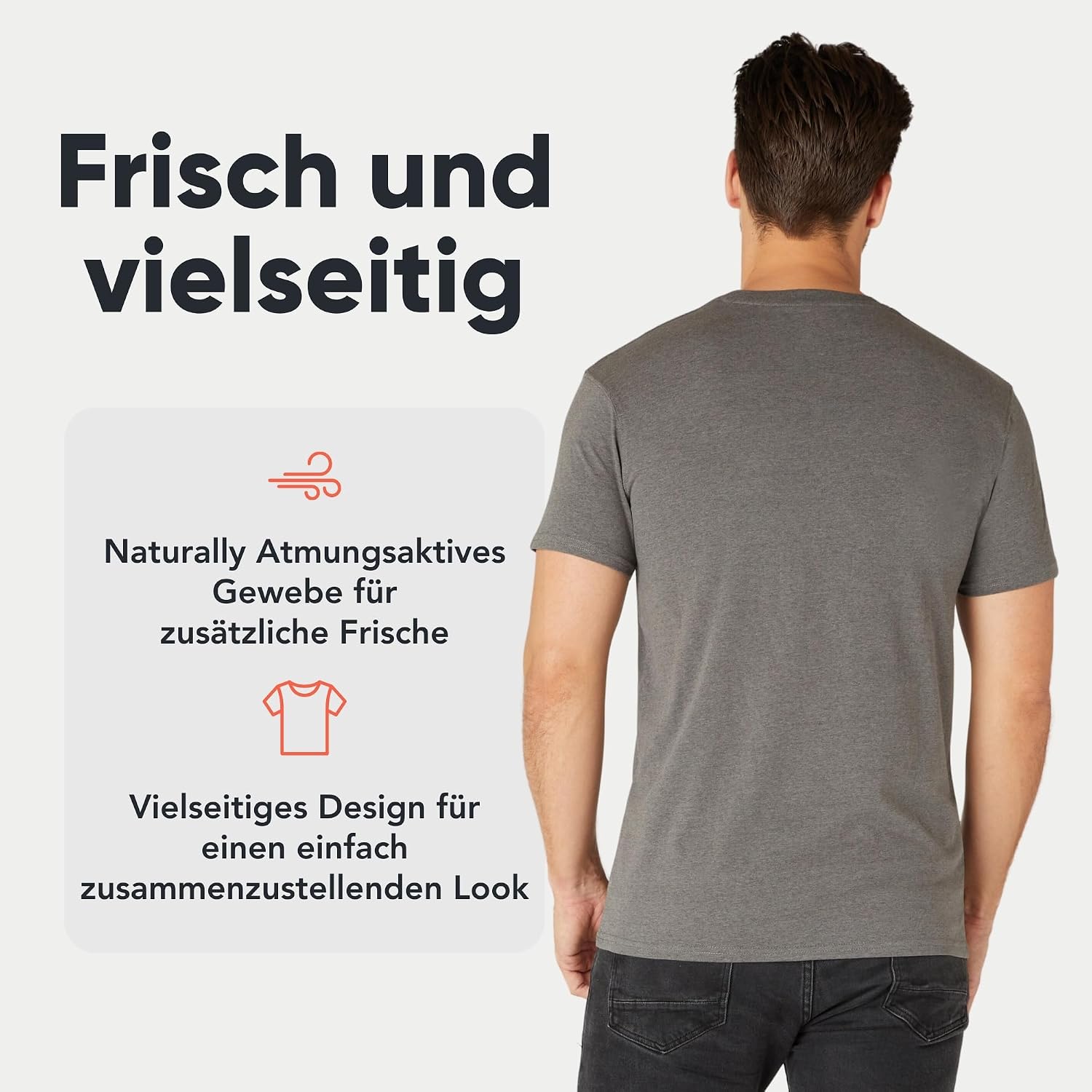 FM London 3/5er-Pack T-Shirts für Herren 100% Baumwolle, Premium-Qualität – Bild 4