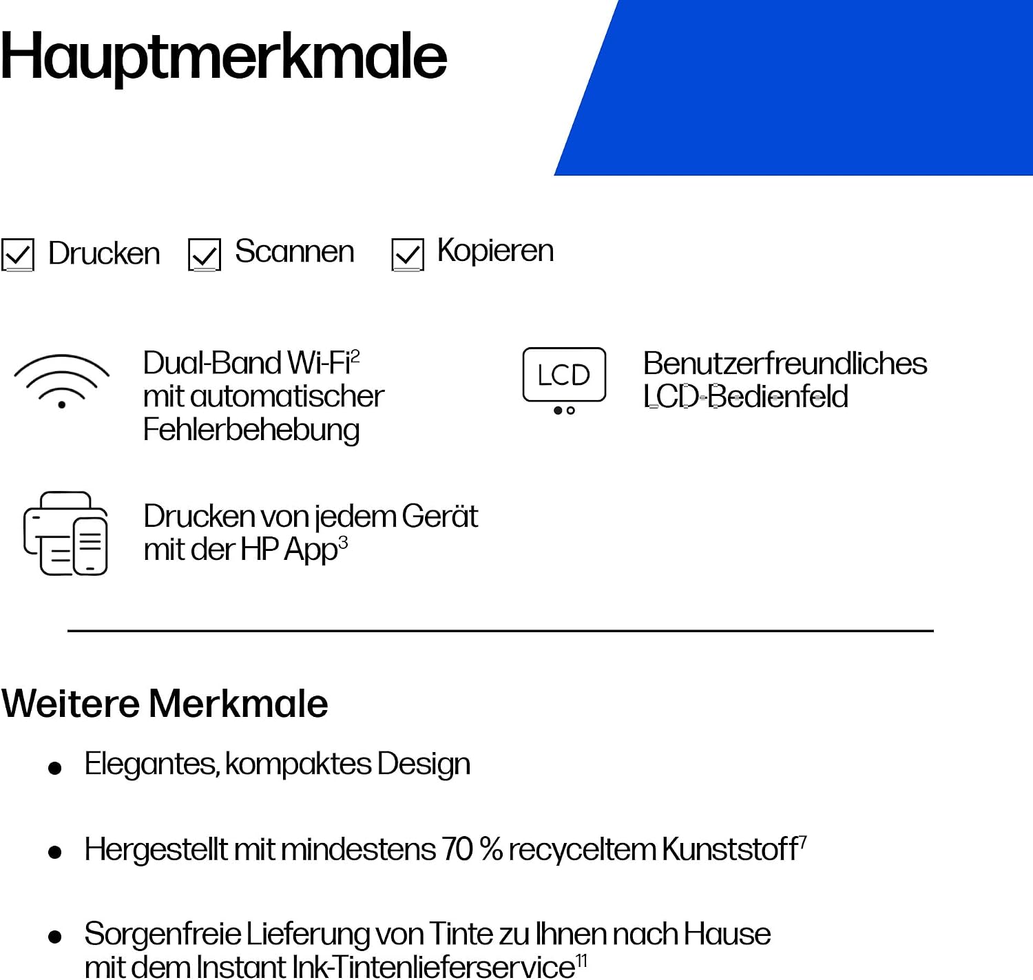 HP DeskJet 2920 Multifunktionsdrucker, 3 Monate gratis drucken Instant Ink inklusive, Drucker, Scanner, Kopierer, WLAN, USB 2.0, Tinte: 308/308e – Bild 5