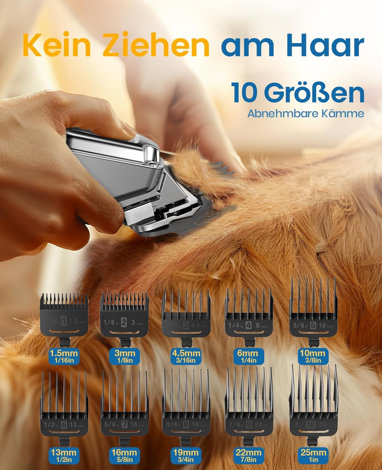 oneisall Hundeschermaschine für die Fellpflege für dickes, schweres Fell – Bild 3