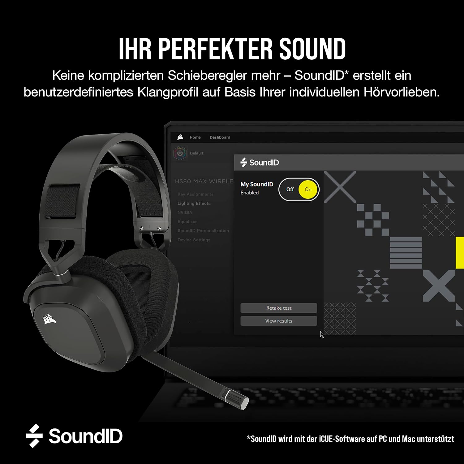 Corsair HS80 MAX Wireless Multiplattform-Gaming-Headset – Stahlgrau – Bild 7