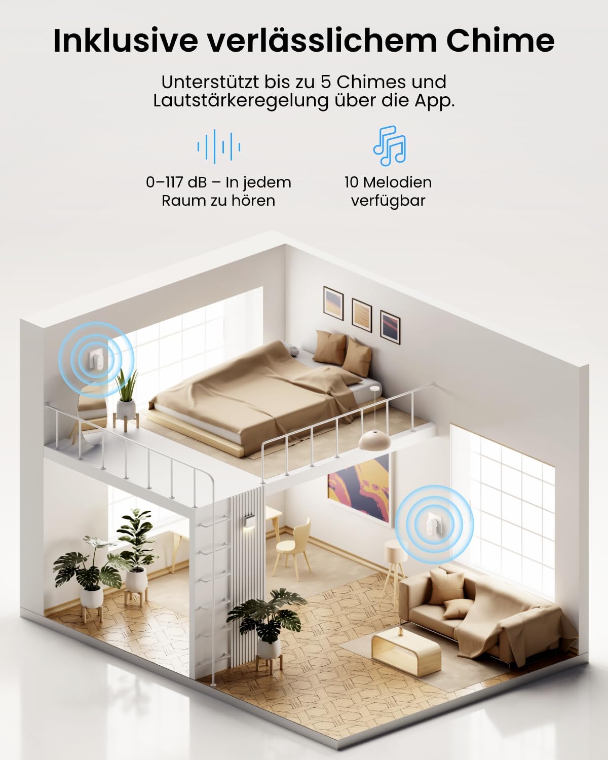 Reolink 5MP Video-Türklingel mit Chime, 2,4/5GHz WLAN, 180° Ultraweitwinkel – Bild 7