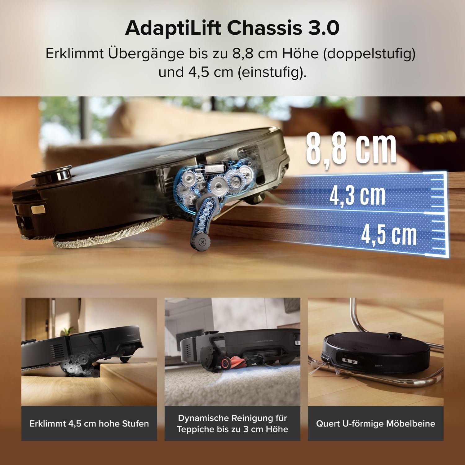 roborock Saros 20 Neo Saugroboter mit Wischfunktion, 36.000 Pa Saugkraft – Bild 2