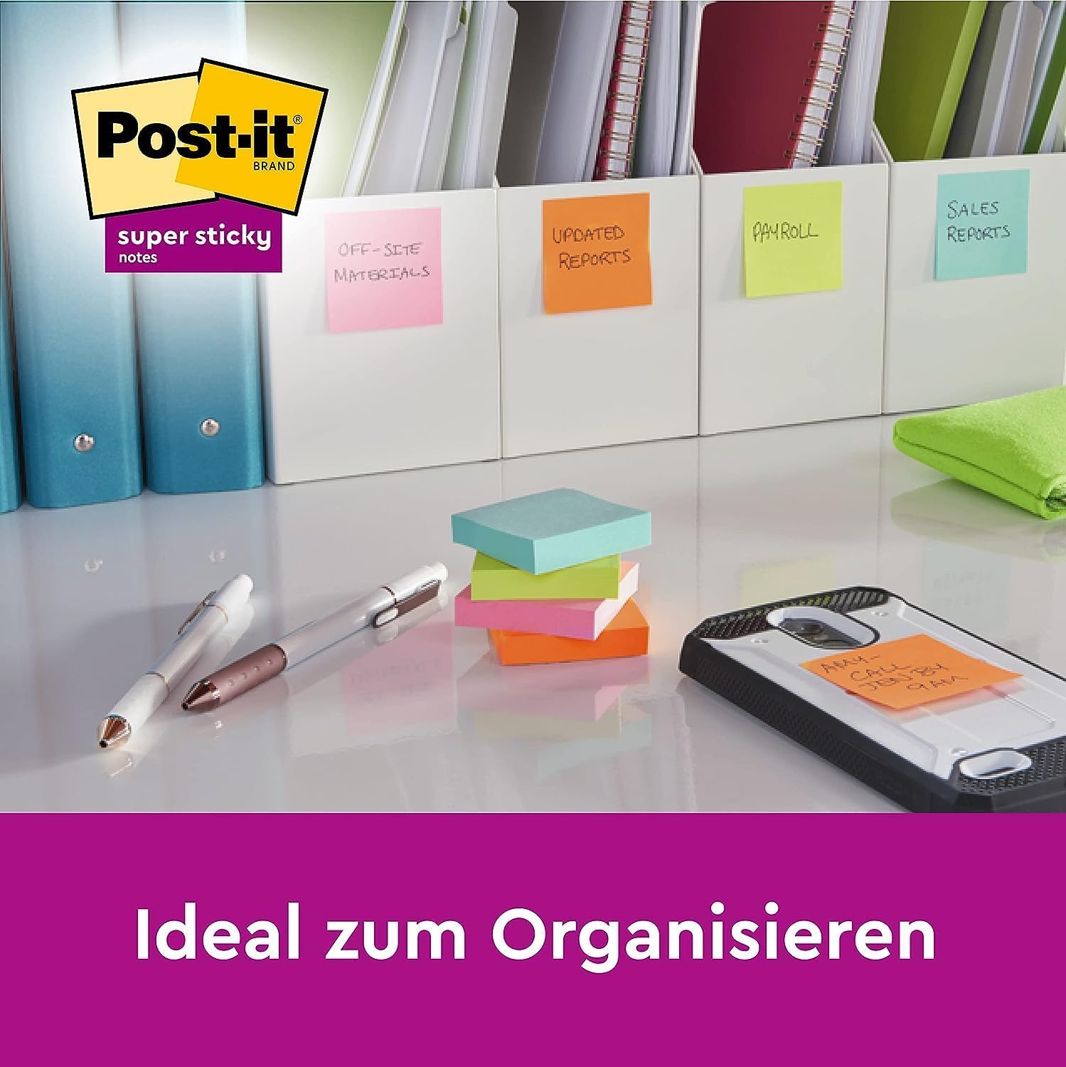 Post-it Super Sticky Notes, 6 Blöcke (540 Blatt), 76 mm x 76 mm – Bild 9
