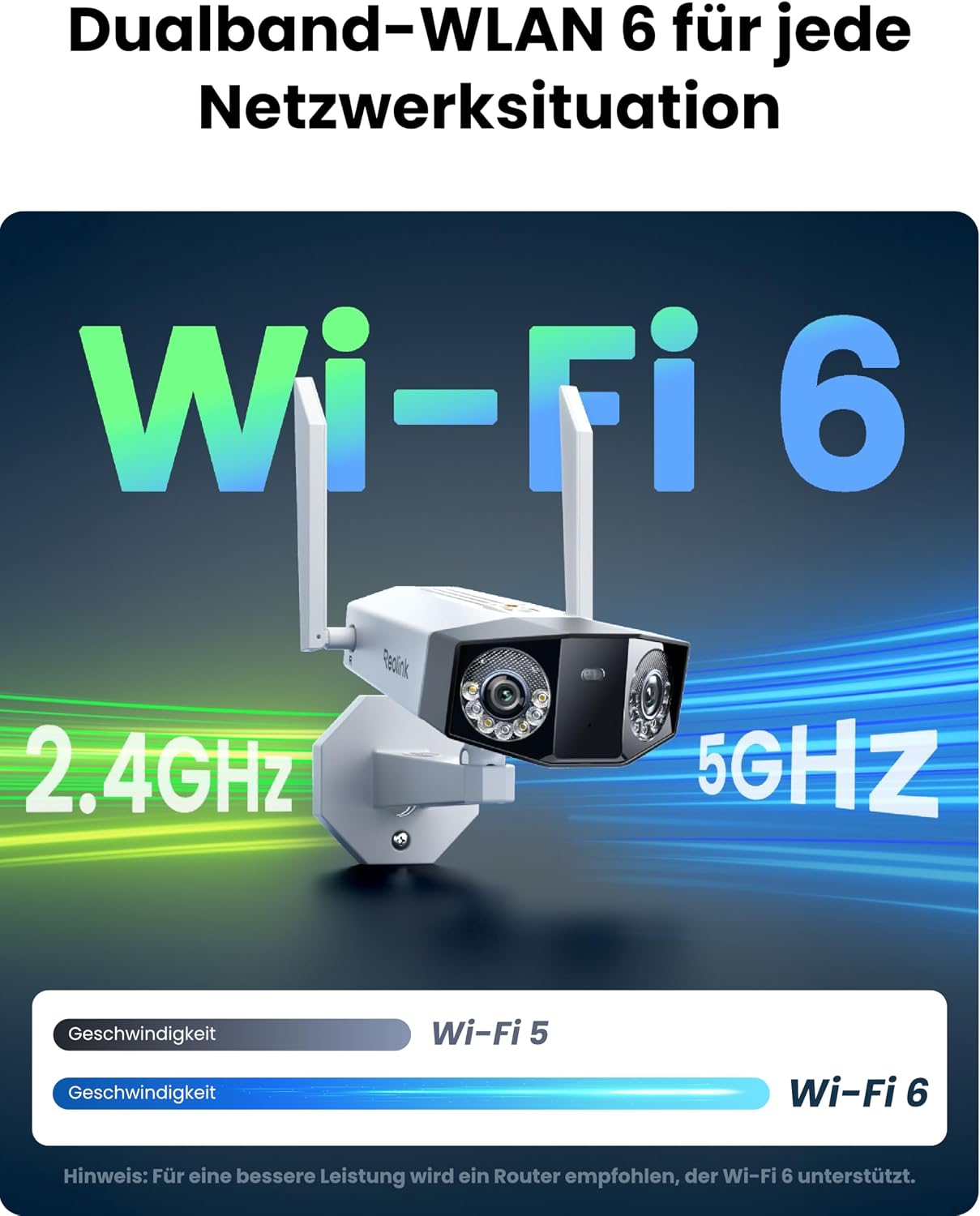 Reolink 16MP Wi-Fi 6 Überwachungskamera Aussen WLAN mit 180° Panoramablick – Bild 5
