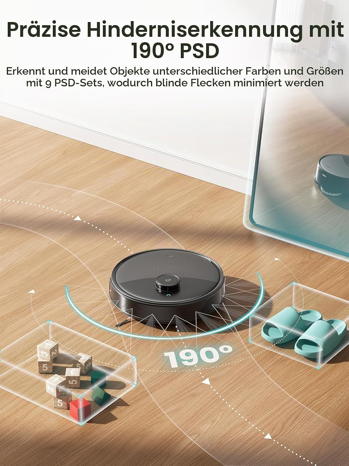 Lefant Saugroboter mit Wischfunktion 20000Pa 45°C Heißwasser-Moppwäsche – Bild 8